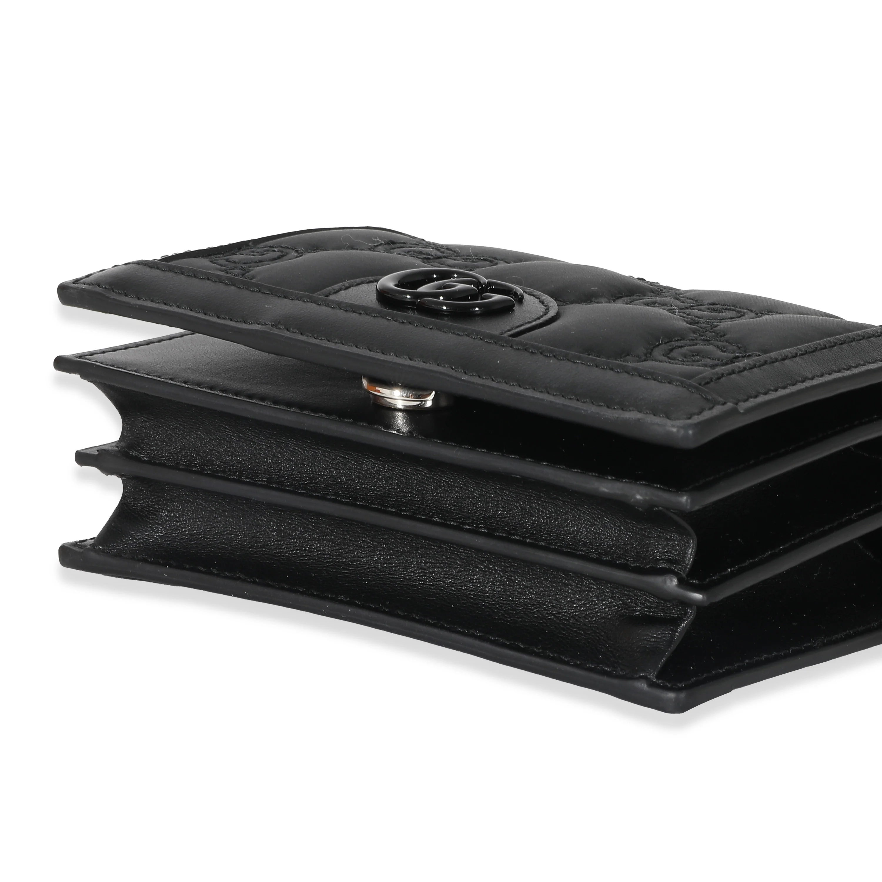 Gucci Black Nylon Leather Mini GG Bag - Image 7