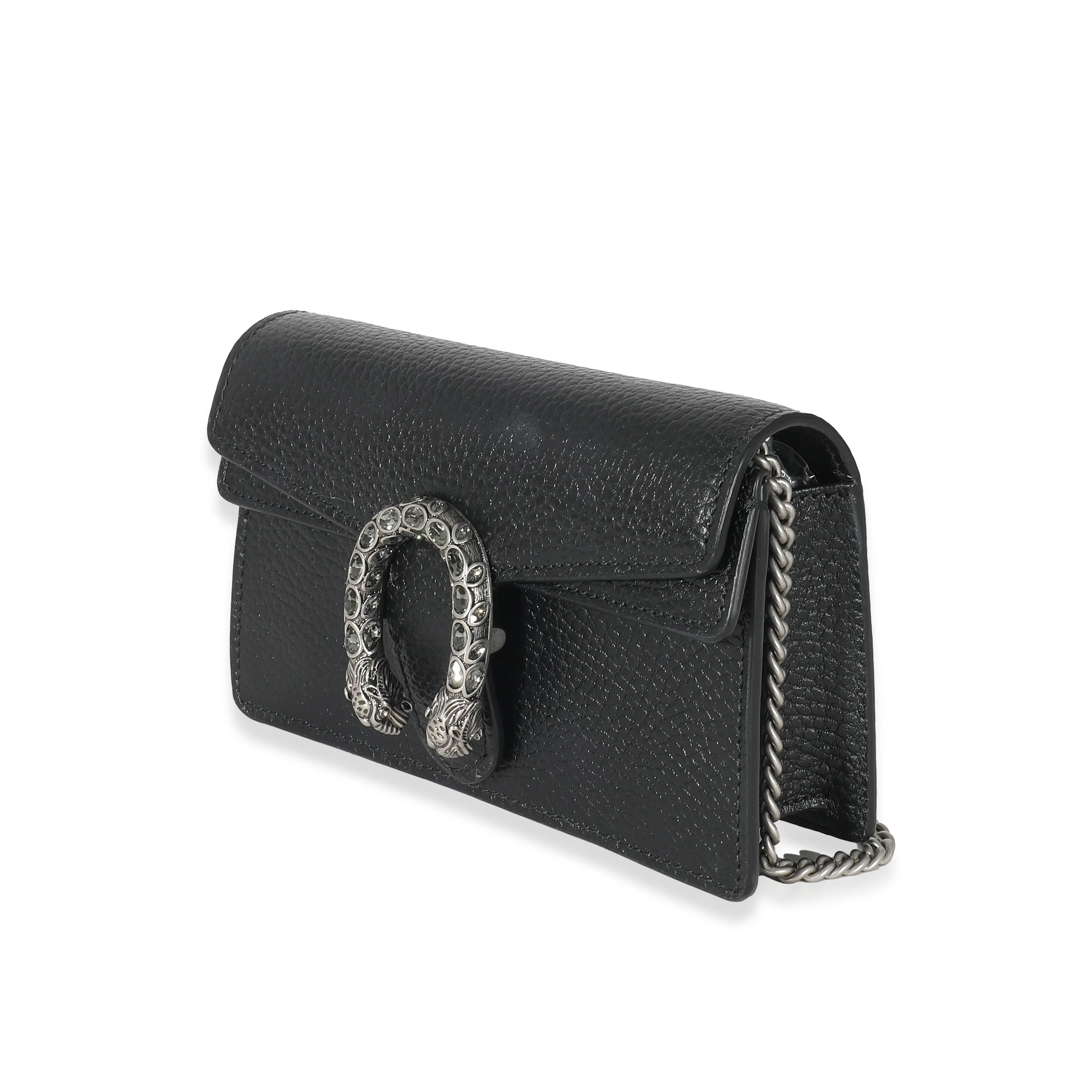 Gucci Black Leather Super Mini Dionysus Bag - Image 2