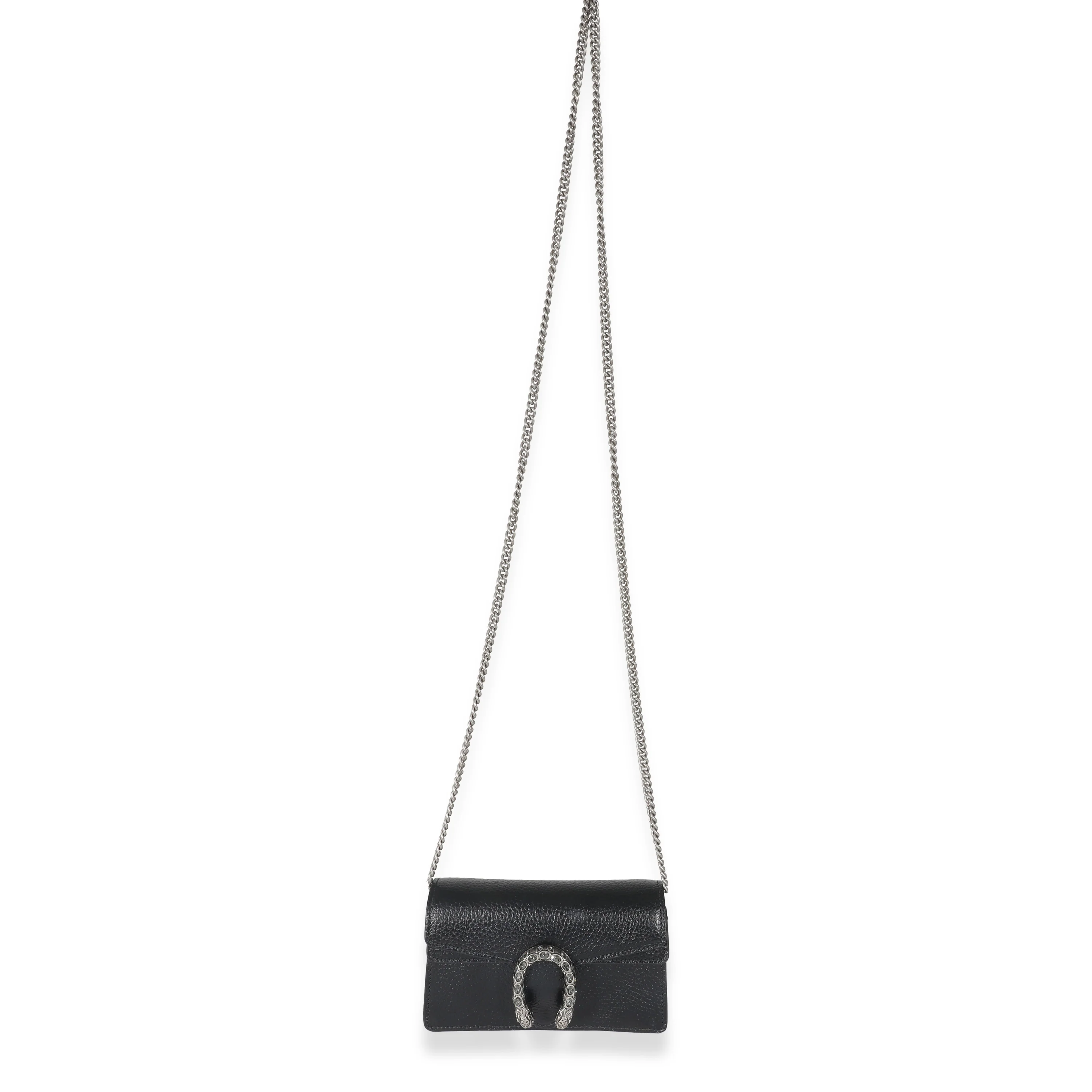 Gucci Black Leather Super Mini Dionysus Bag - Image 4
