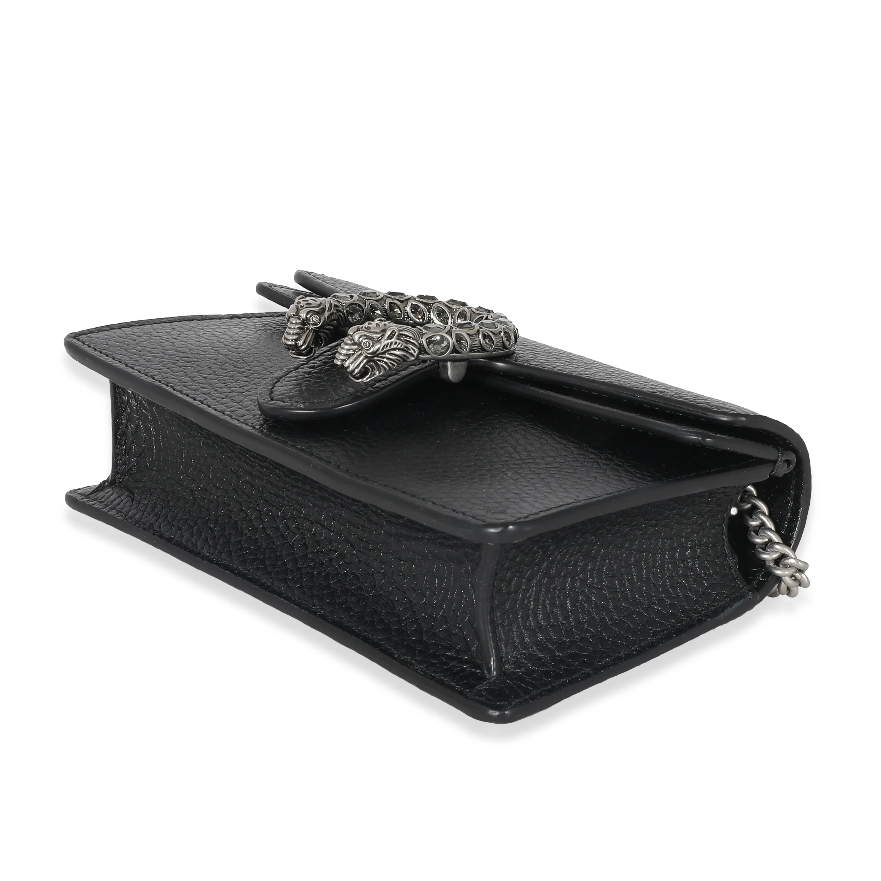 Gucci Black Leather Super Mini Dionysus Bag - Image 7