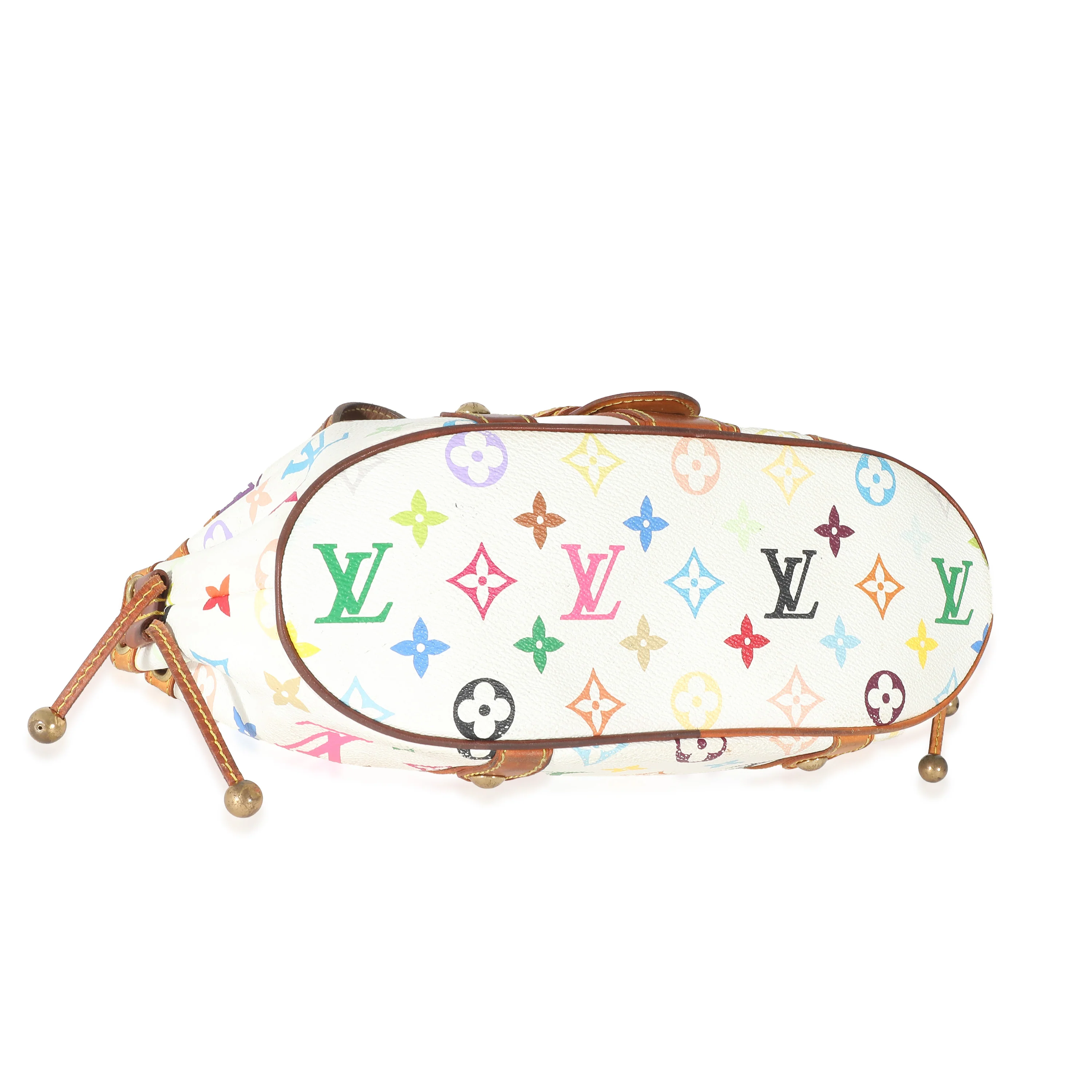 Louis Vuitton White Multicolore Monogram Canvas Theda PM - Image 6