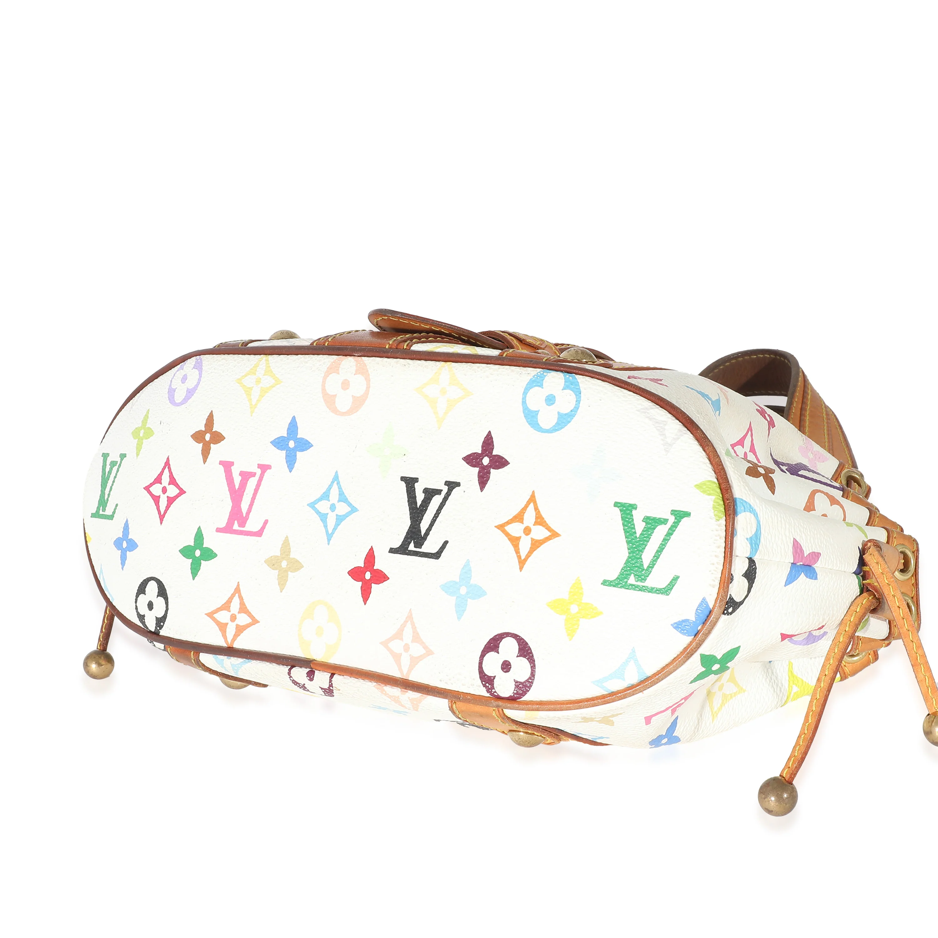 Louis Vuitton White Multicolore Monogram Canvas Theda PM - Image 7