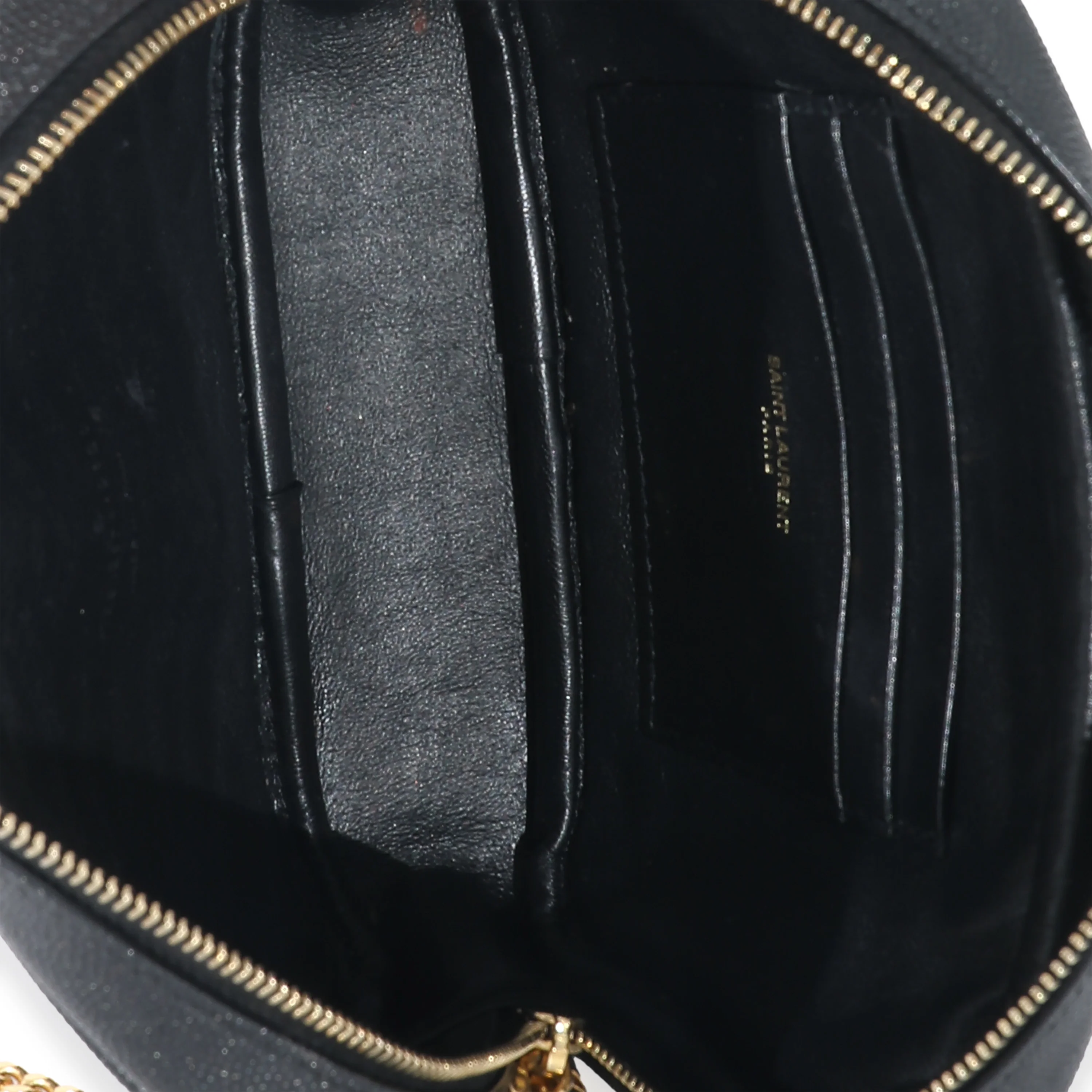 Saint Laurent Black Grain De Poudre Mini Lou Camera Bag - Image 8