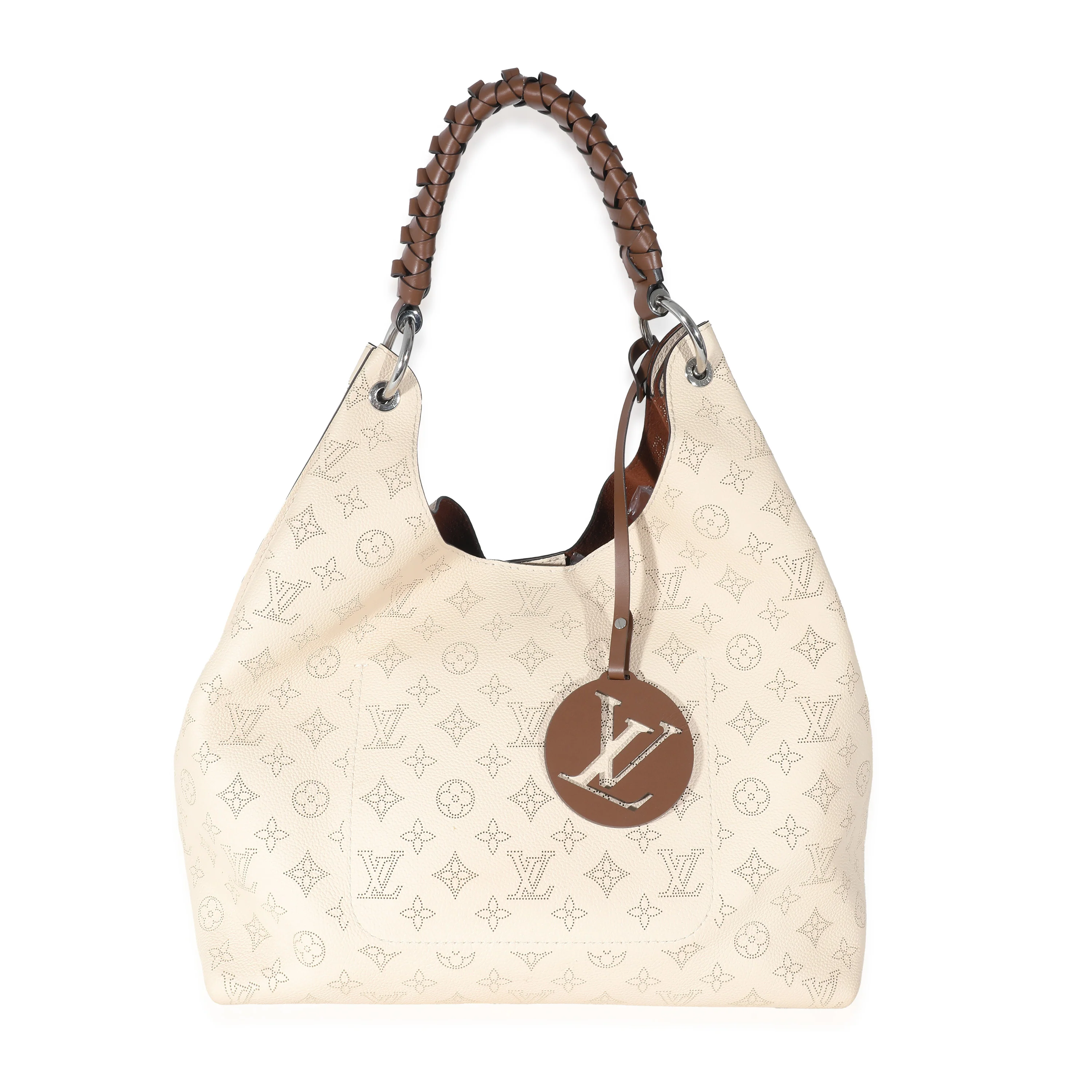 Louis Vuitton Cream Mahina Carmel Hobo