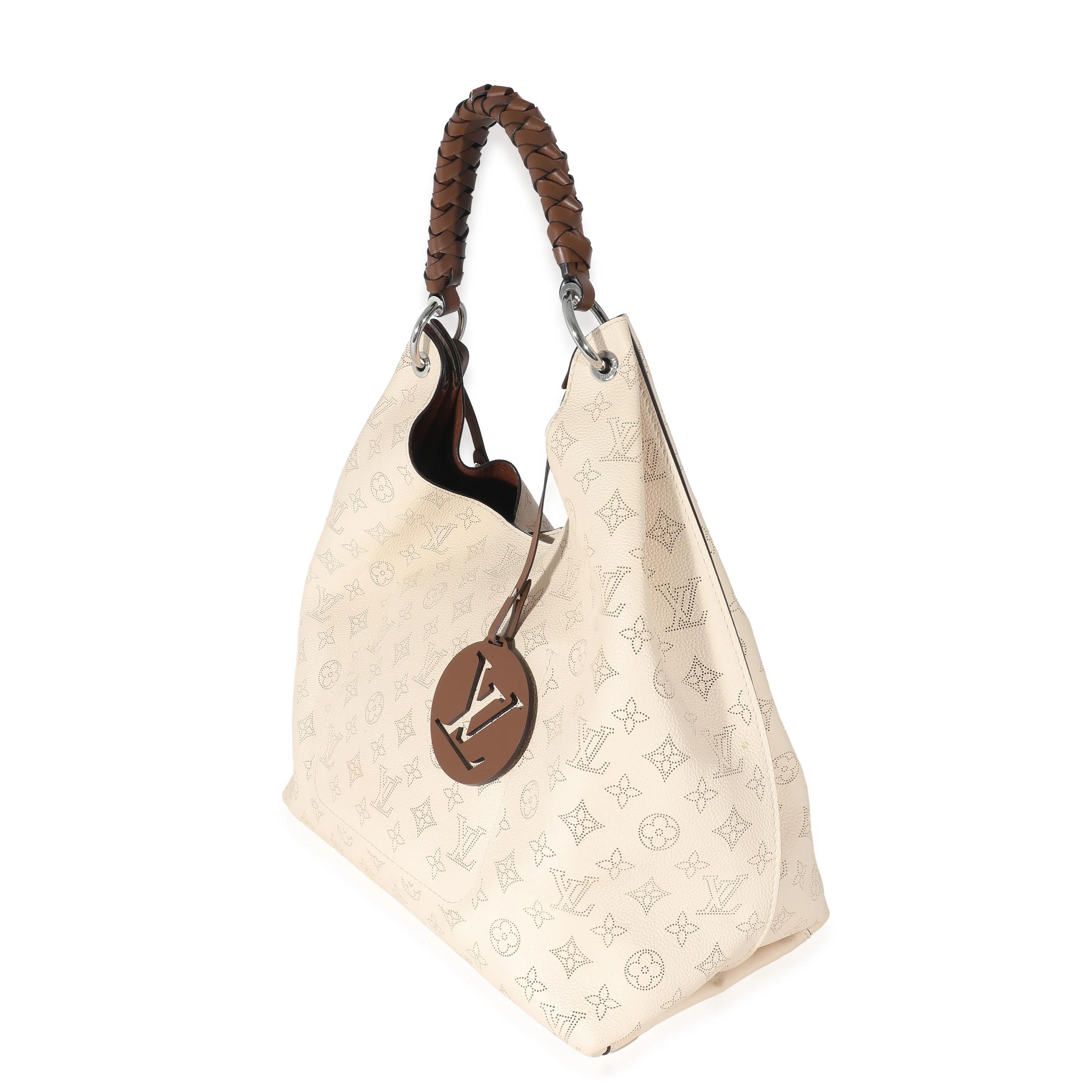 Louis Vuitton Cream Mahina Carmel Hobo - Image 2