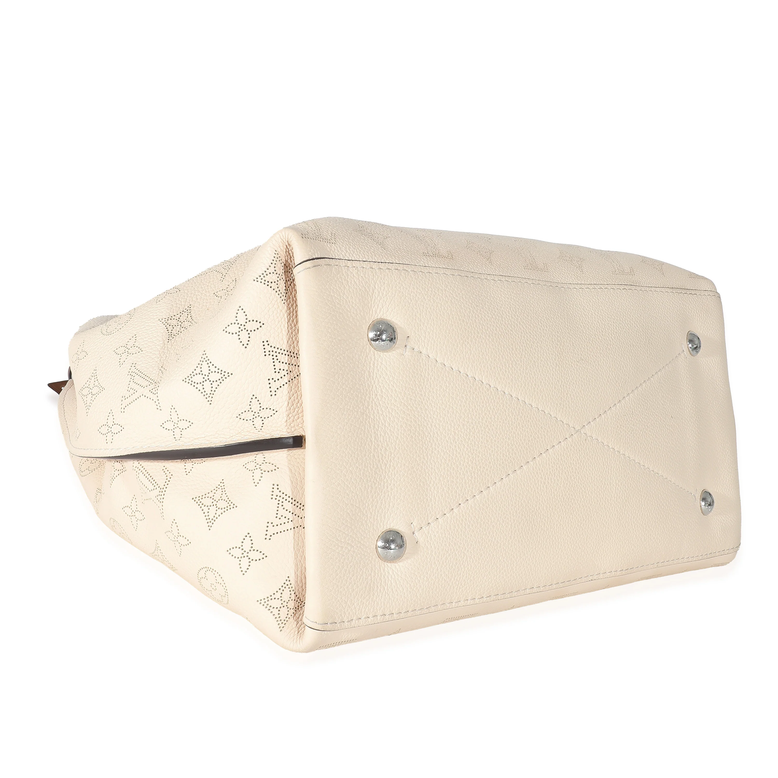 Louis Vuitton Cream Mahina Carmel Hobo - Image 6