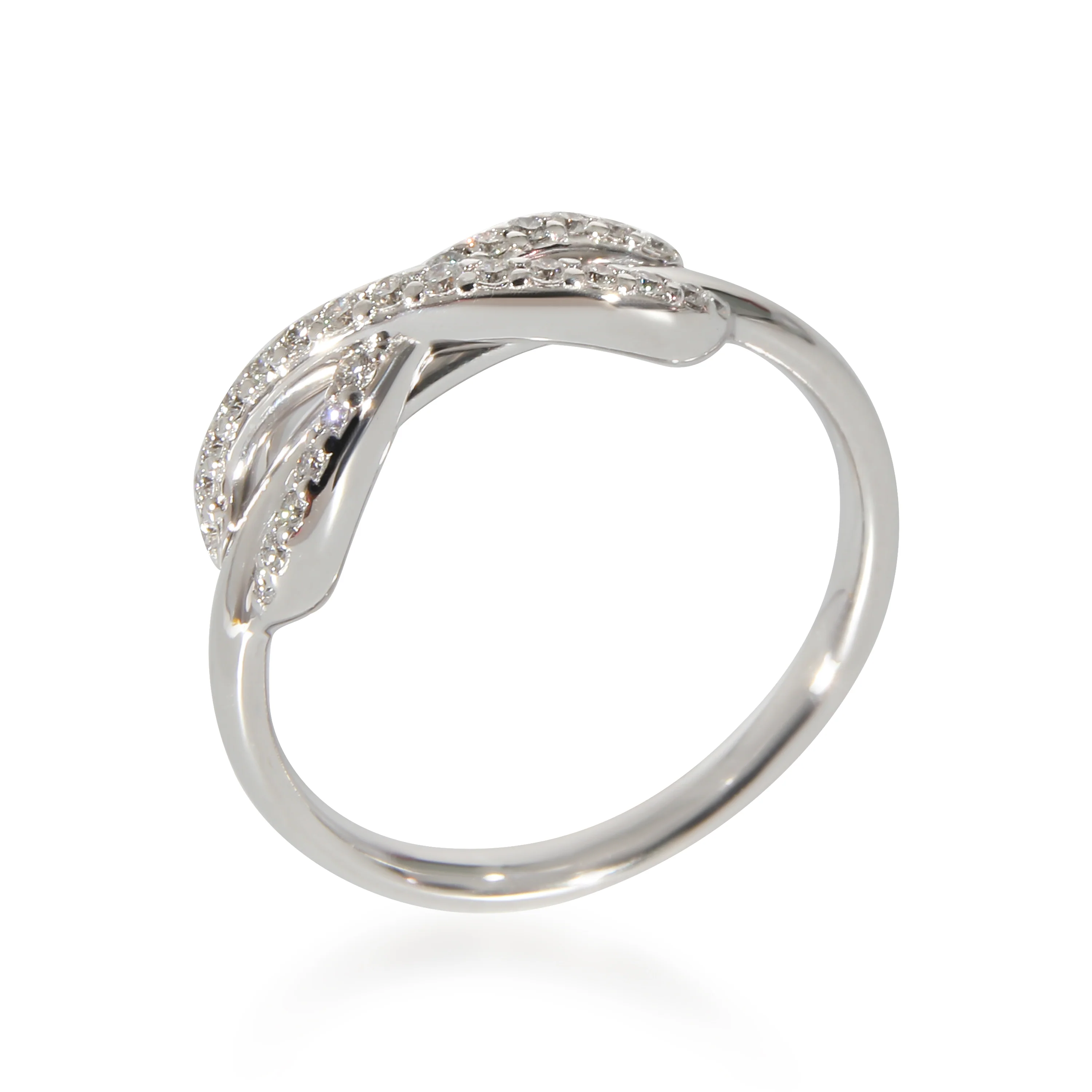Tiffany & Co. Infinity Diamond Ring in 18K White Gold 0.13 CTW - Image 4