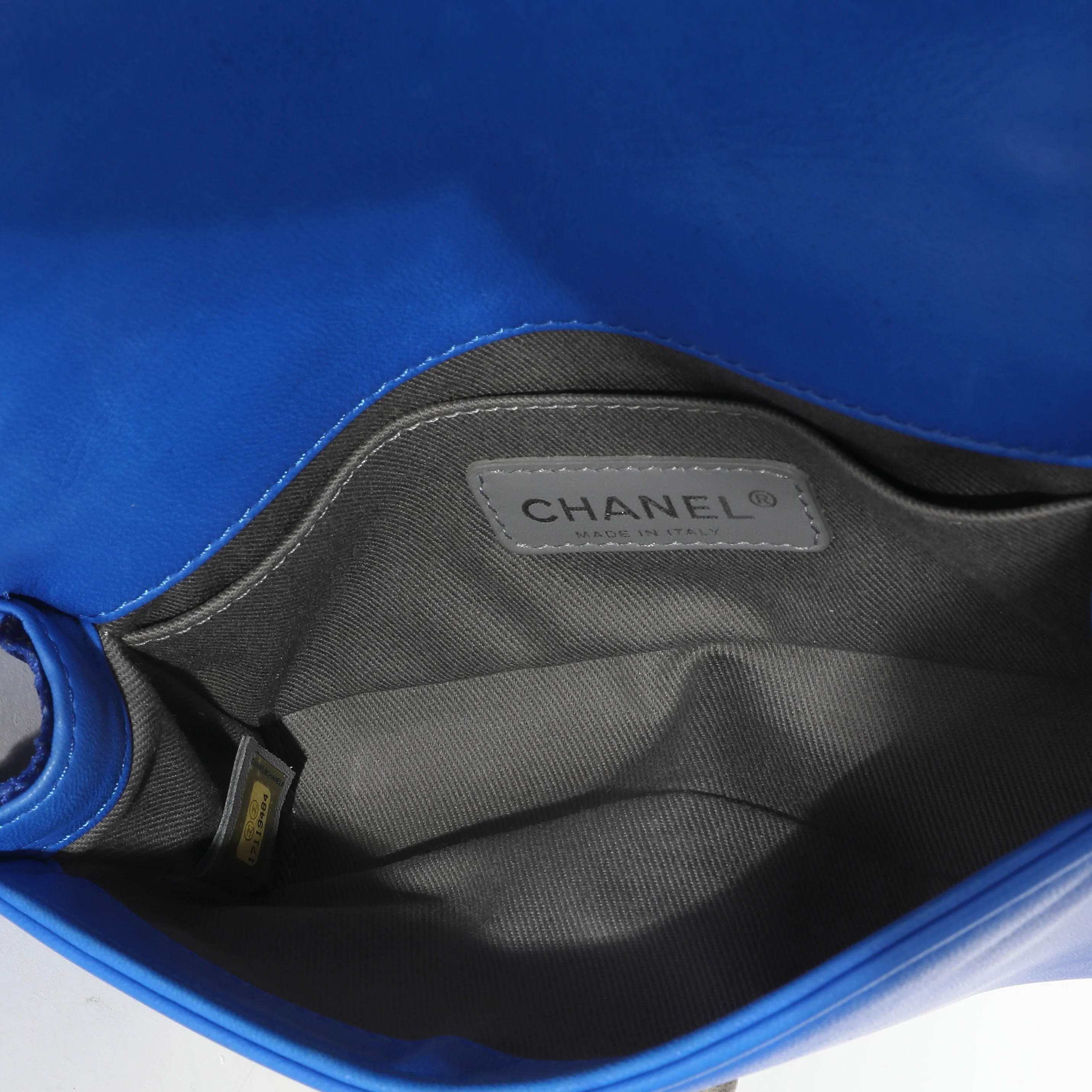 Chanel Royal Blue Velvet Small Boy Bag - Image 8