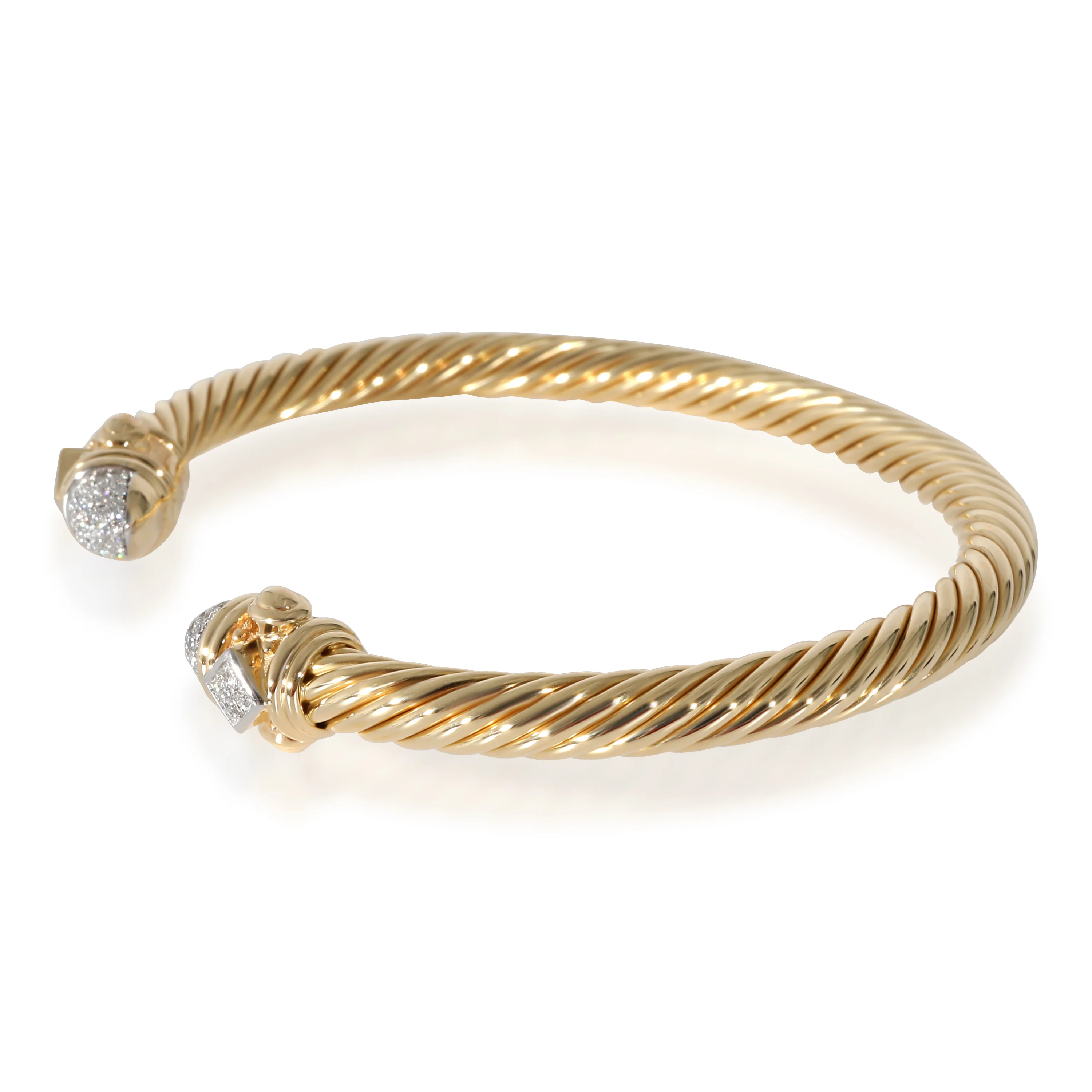 David Yurman Renaissance Bracelet in 18k Yellow Gold 0.33 CTW, 5mm - Image 2