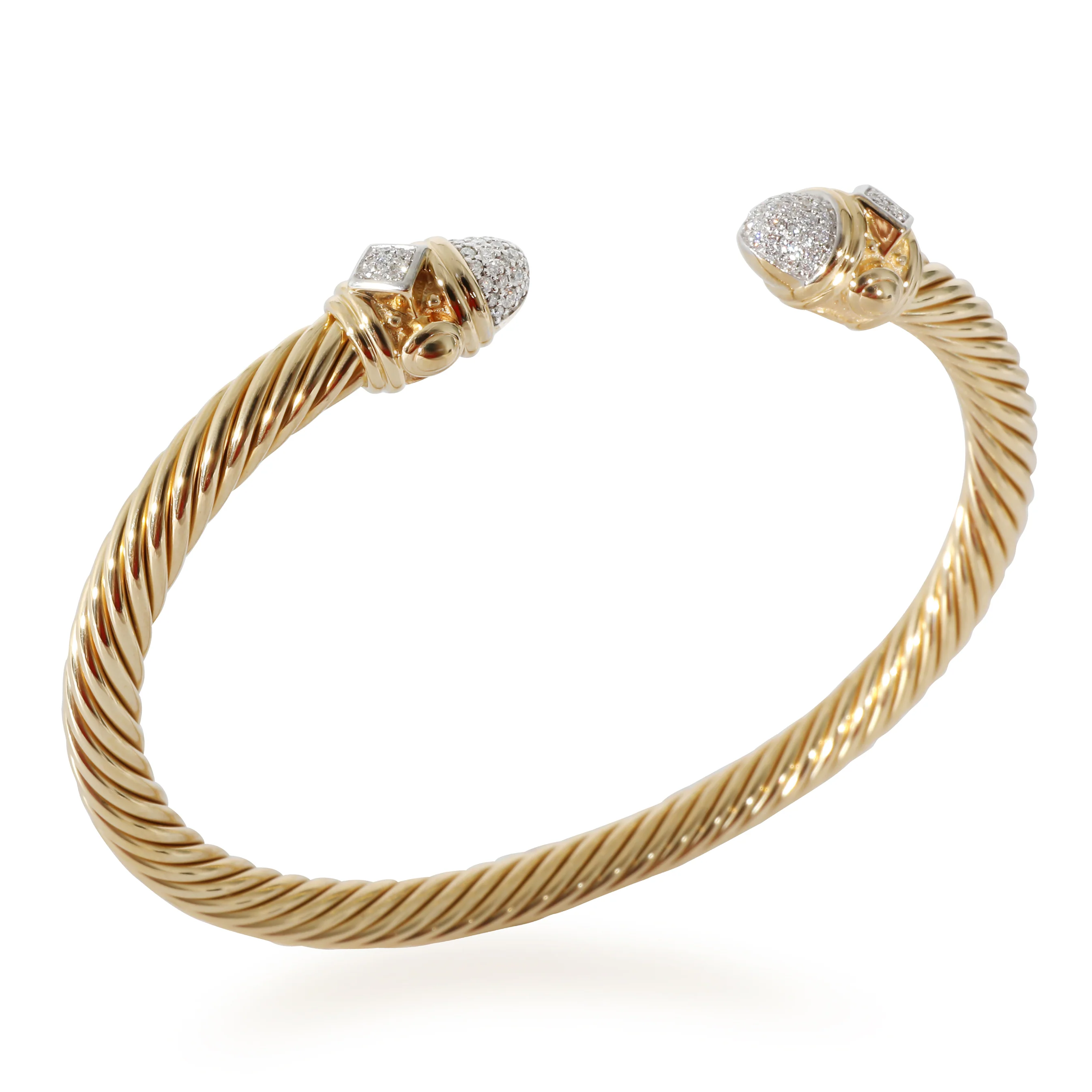 David Yurman Renaissance Bracelet in 18k Yellow Gold 0.33 CTW, 5mm - Image 4