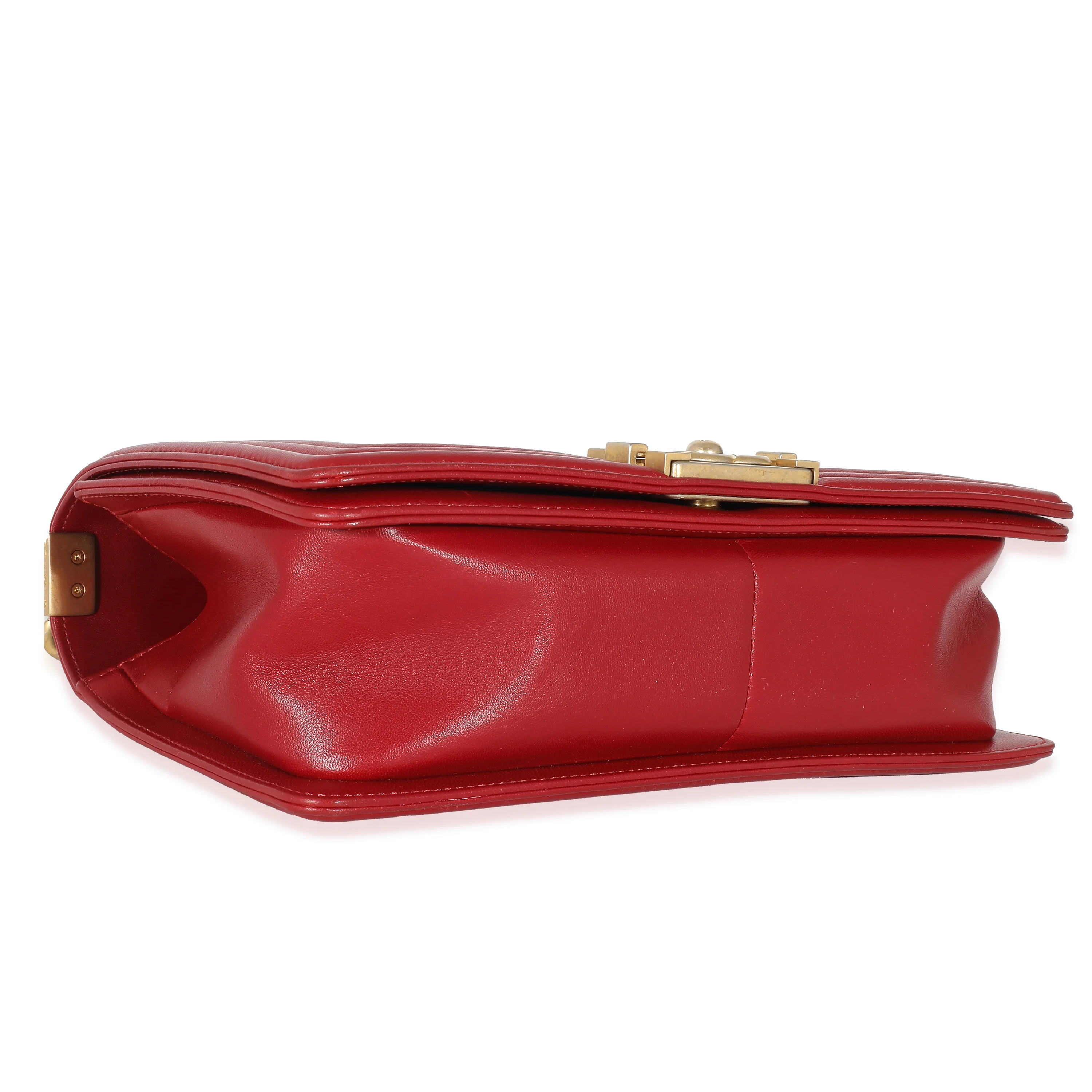 Chanel Burgundy Quilted Lambskin Medium Boy Bag - Image 6