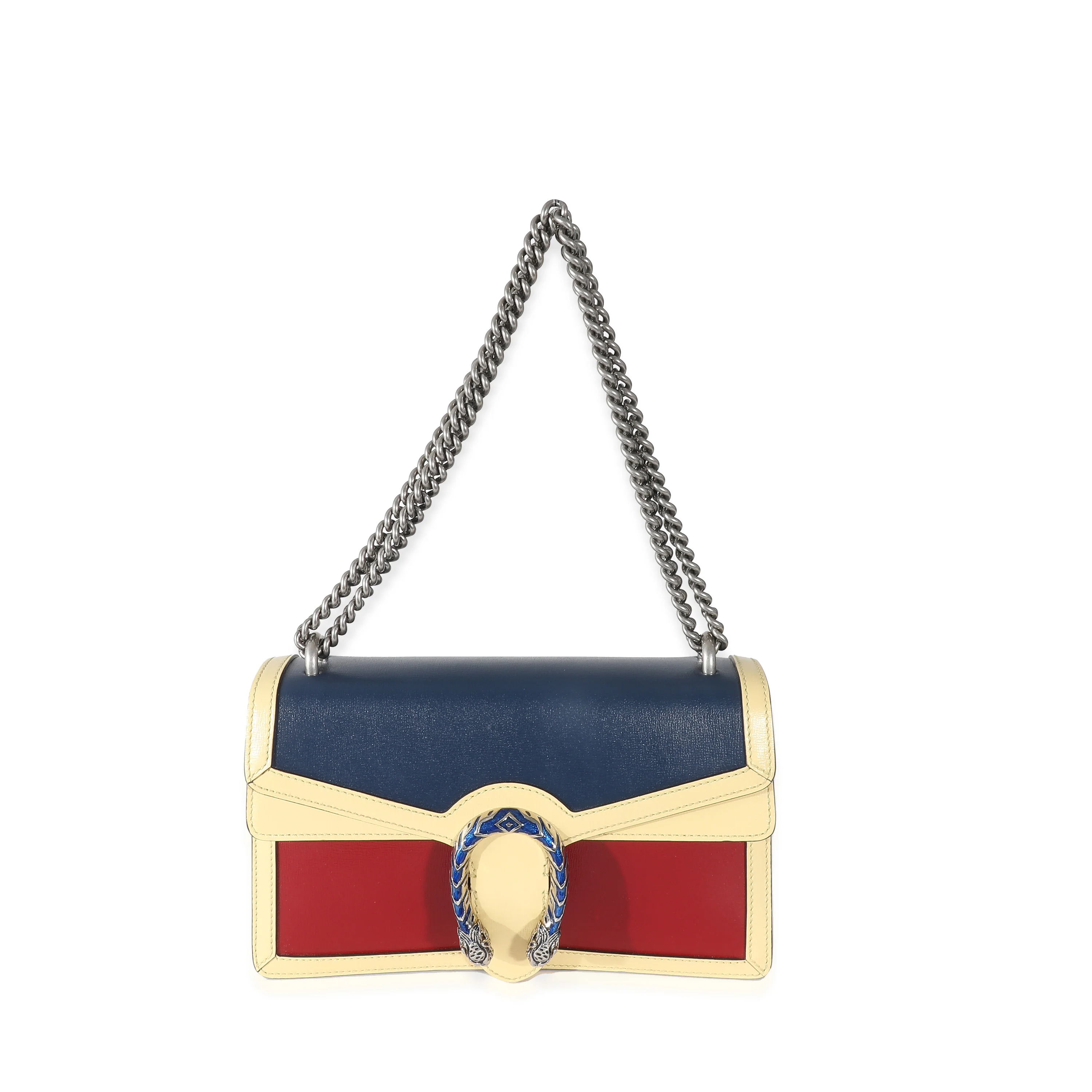 Multicolor Navy Calfskin Enamel Small Dionysus Bag - Image 8