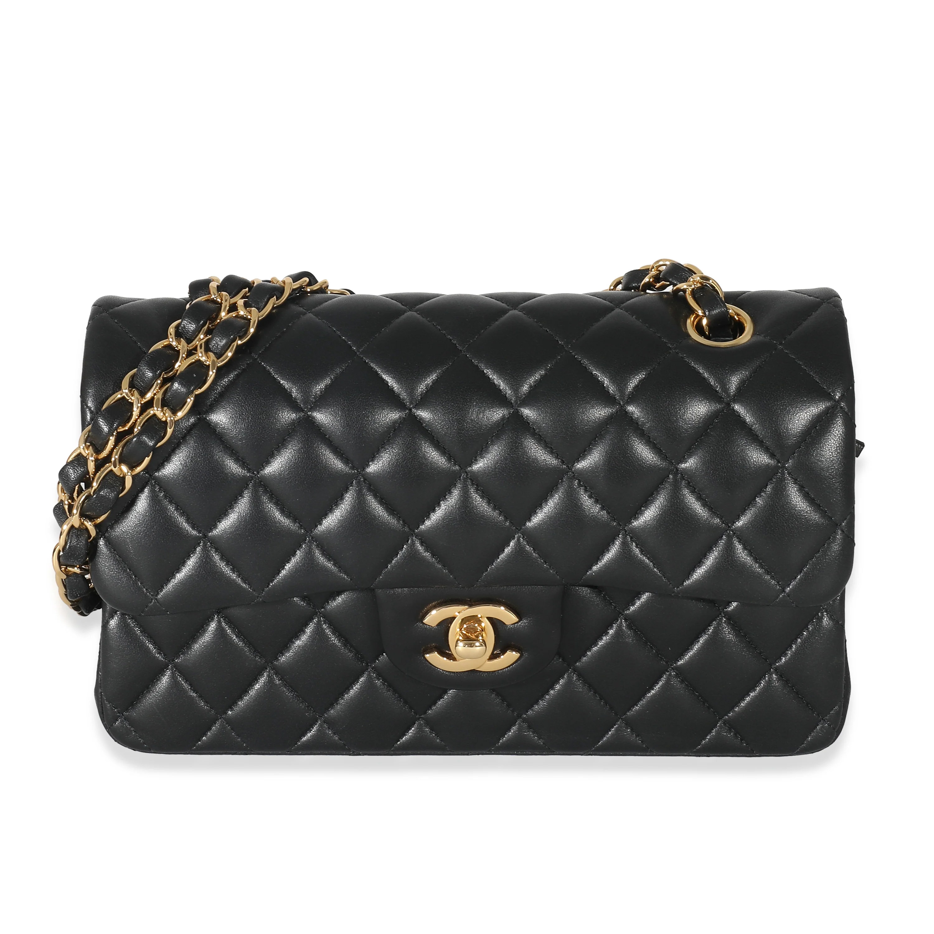 Chanel Black Quilted Lambskin Small Classic Flap Bag