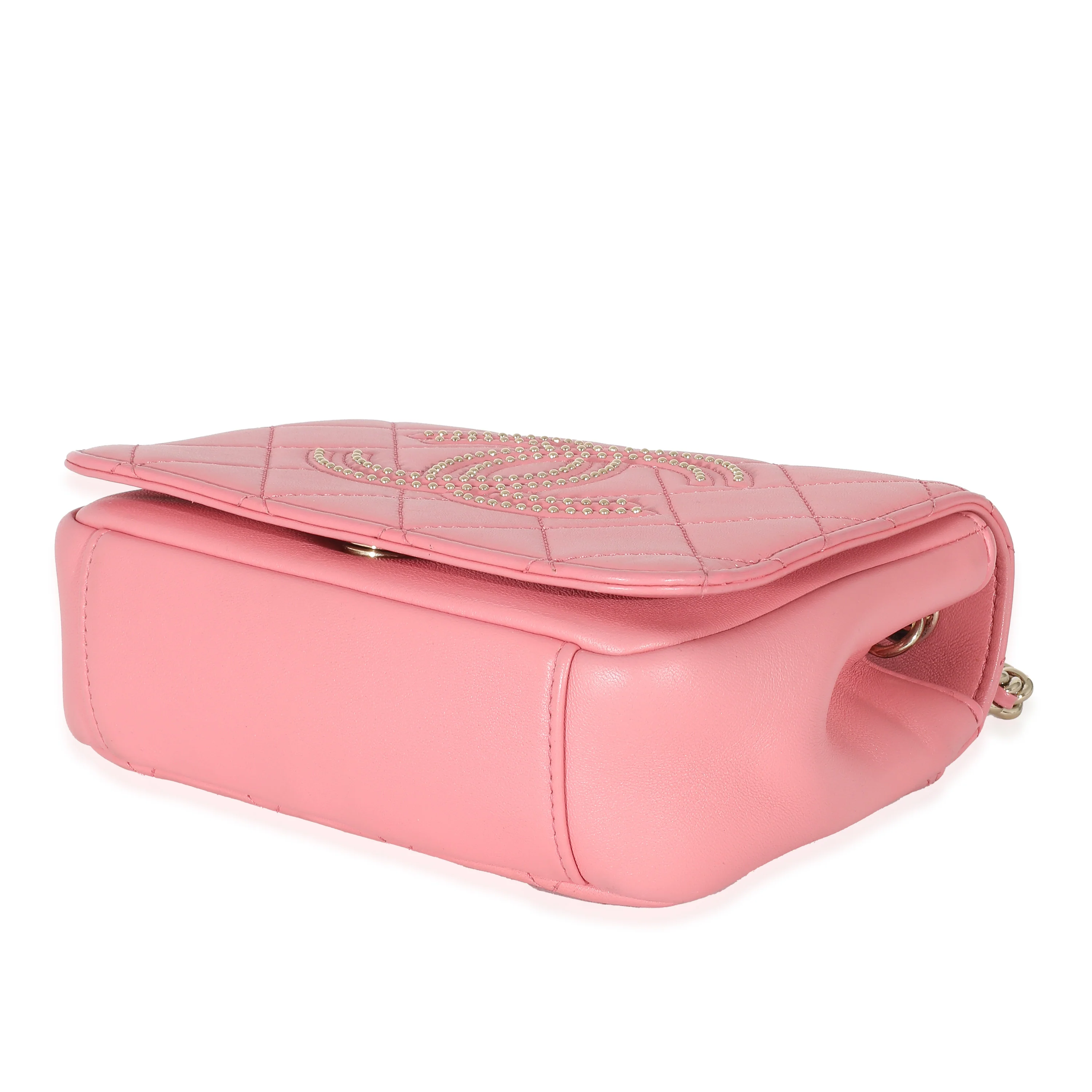 Pink Quilted Calfskin Beauty Begins Flap Bag - Image 6