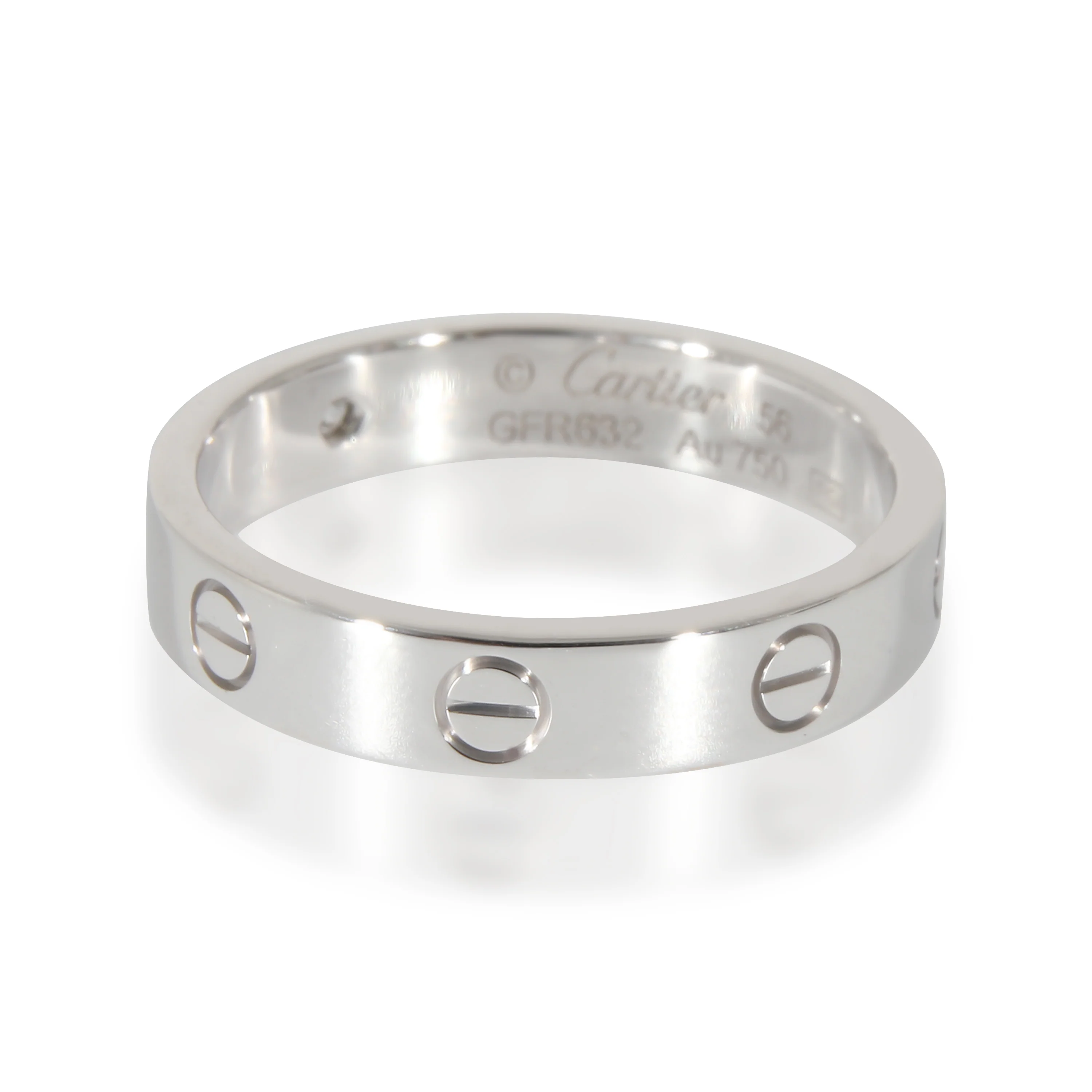 Cartier Love Wedding Band in 18k White Gold 0.02 CTW - Image 2