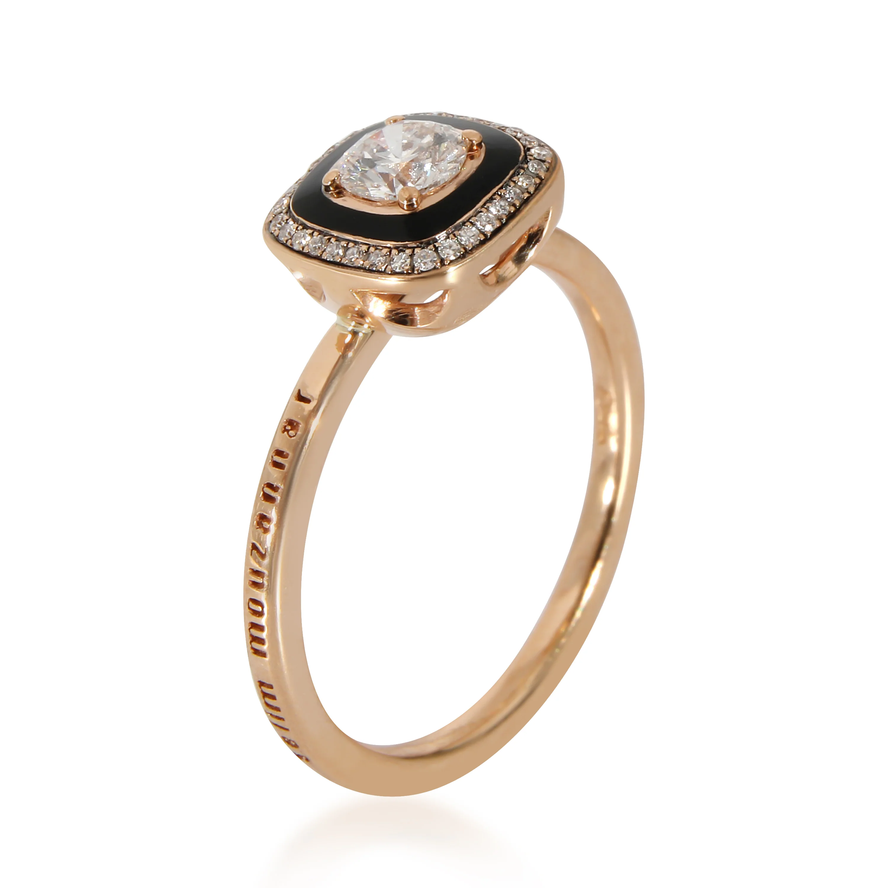 Selim Mouzannar Mina Diamond & Black Enamel Ring, 1/4 CTW - Image 6