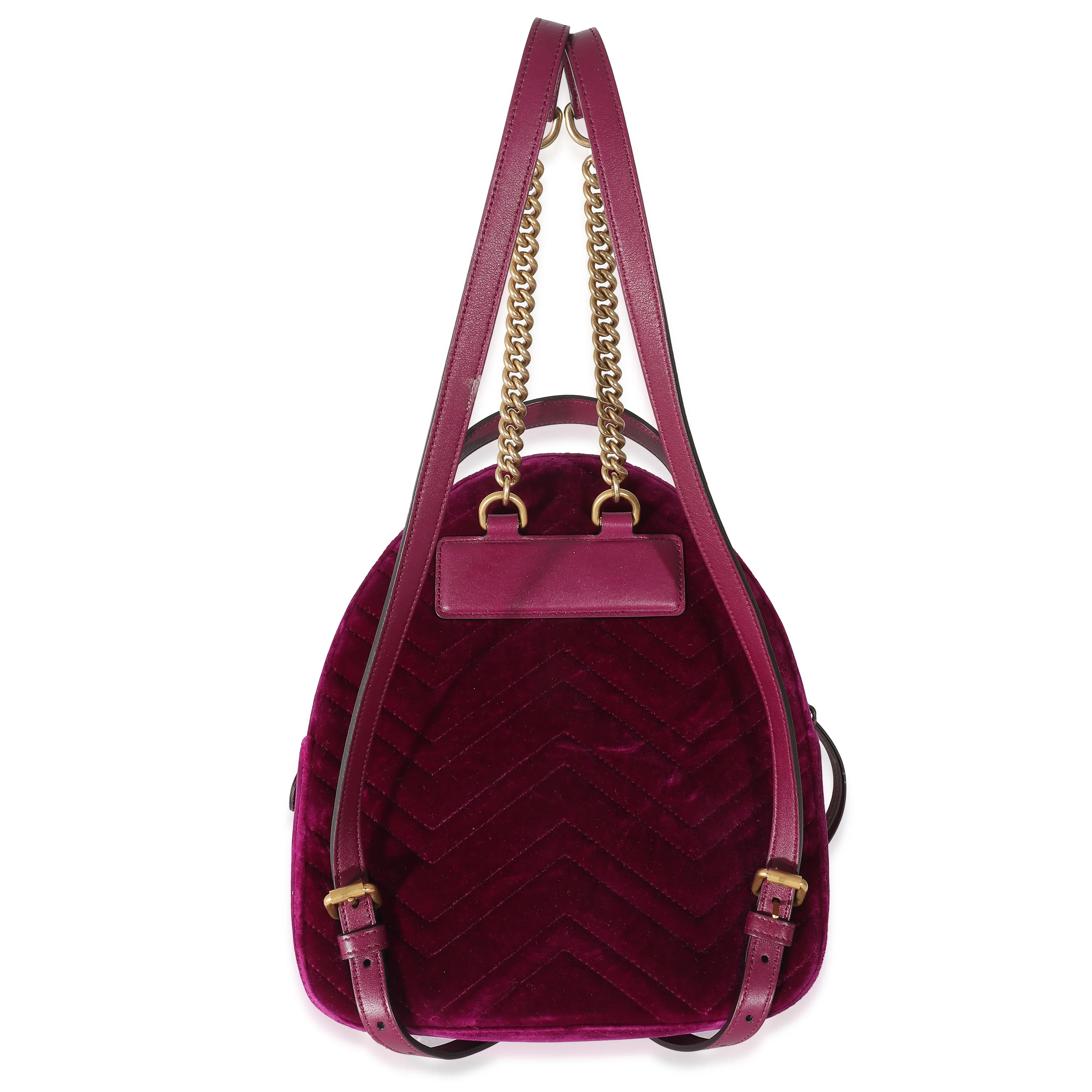 Purple Matelasse Velvet Marmont Backpack - Image 3