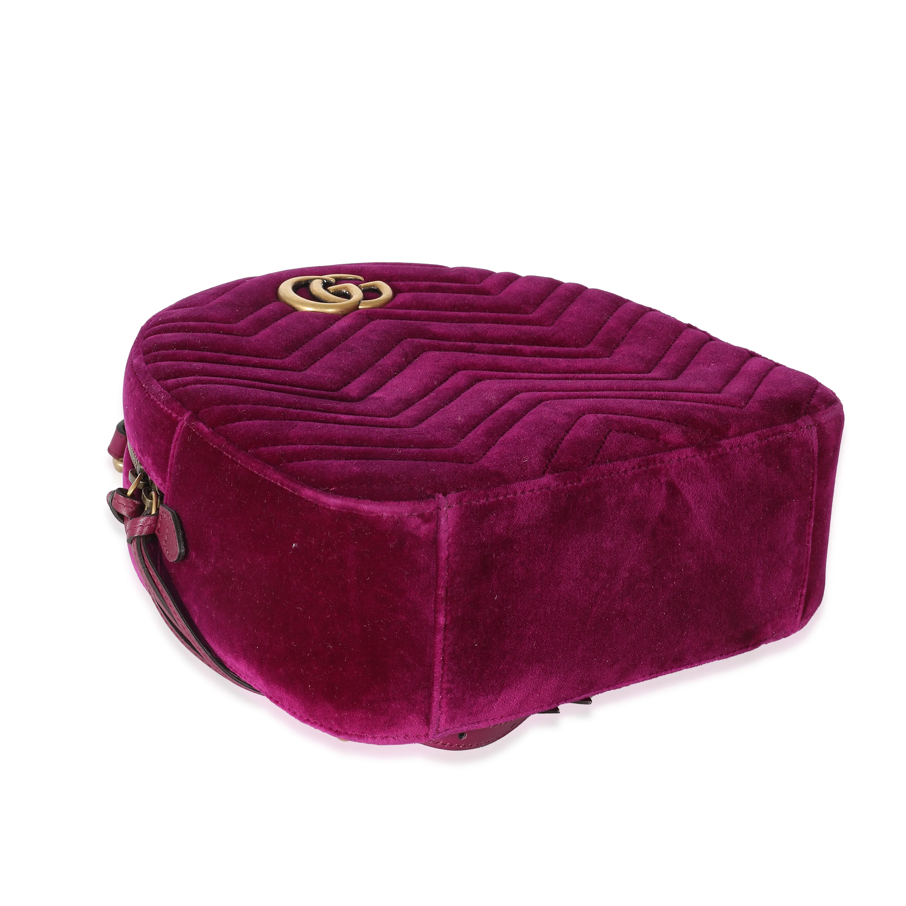 Purple Matelasse Velvet Marmont Backpack - Image 4
