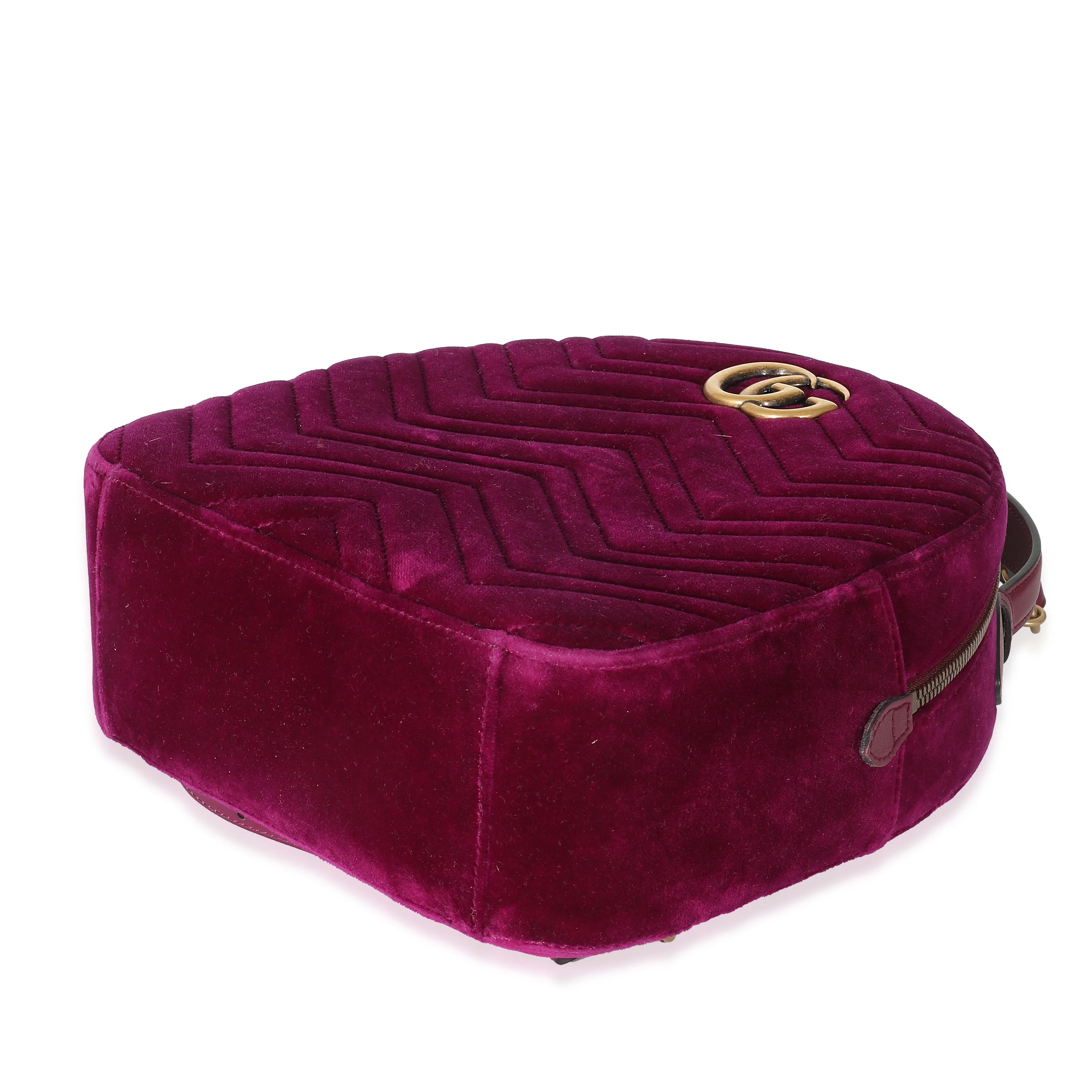 Purple Matelasse Velvet Marmont Backpack - Image 5