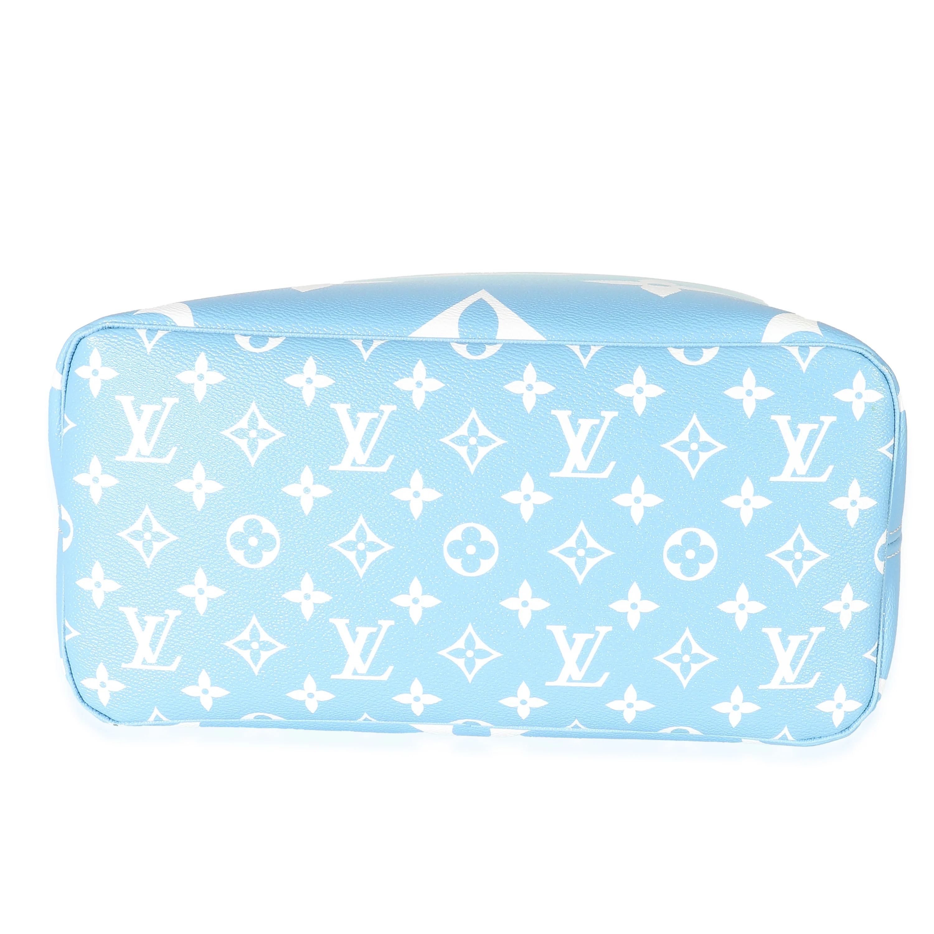 Louis Vuitton Blue White Giant Monogram Canvas By The Pool Neverfull MM - Image 5