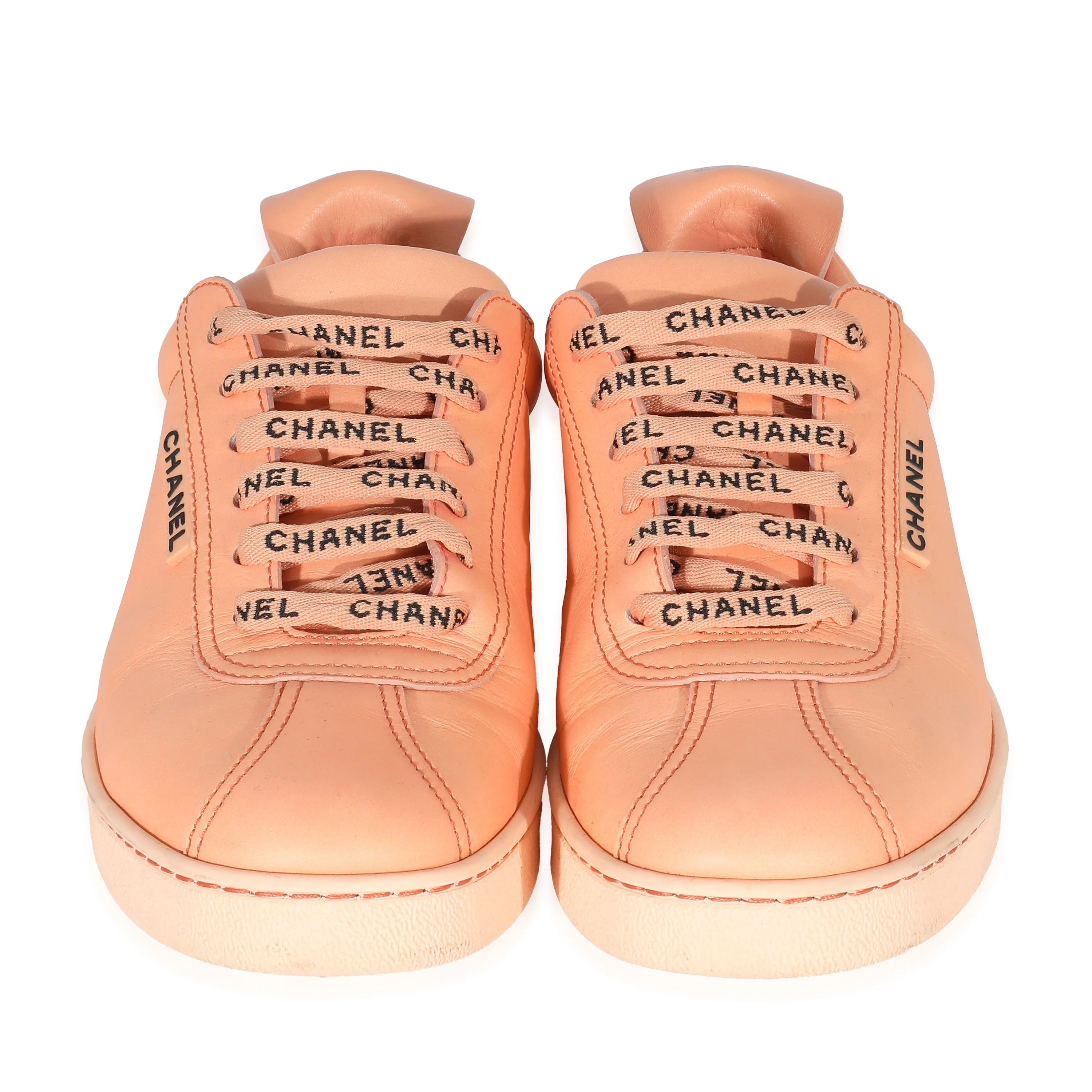 Peach Leather Weekender CC Logo Sneakers - Image 3