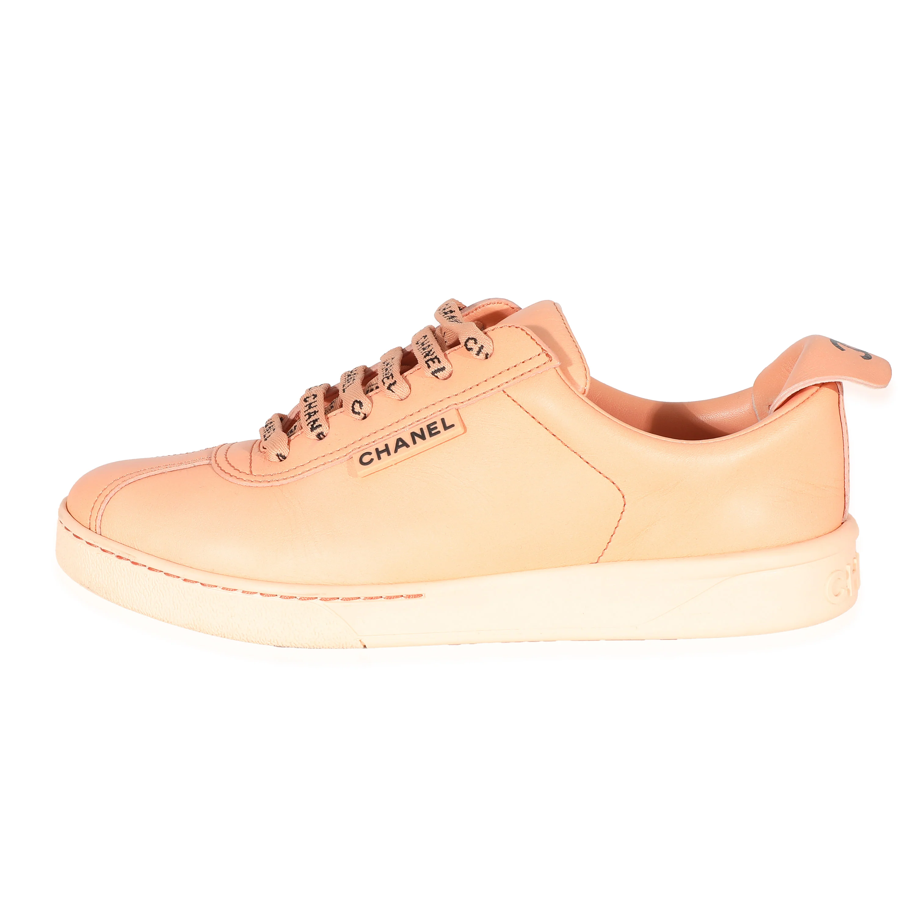 Peach Leather Weekender CC Logo Sneakers - Image 4