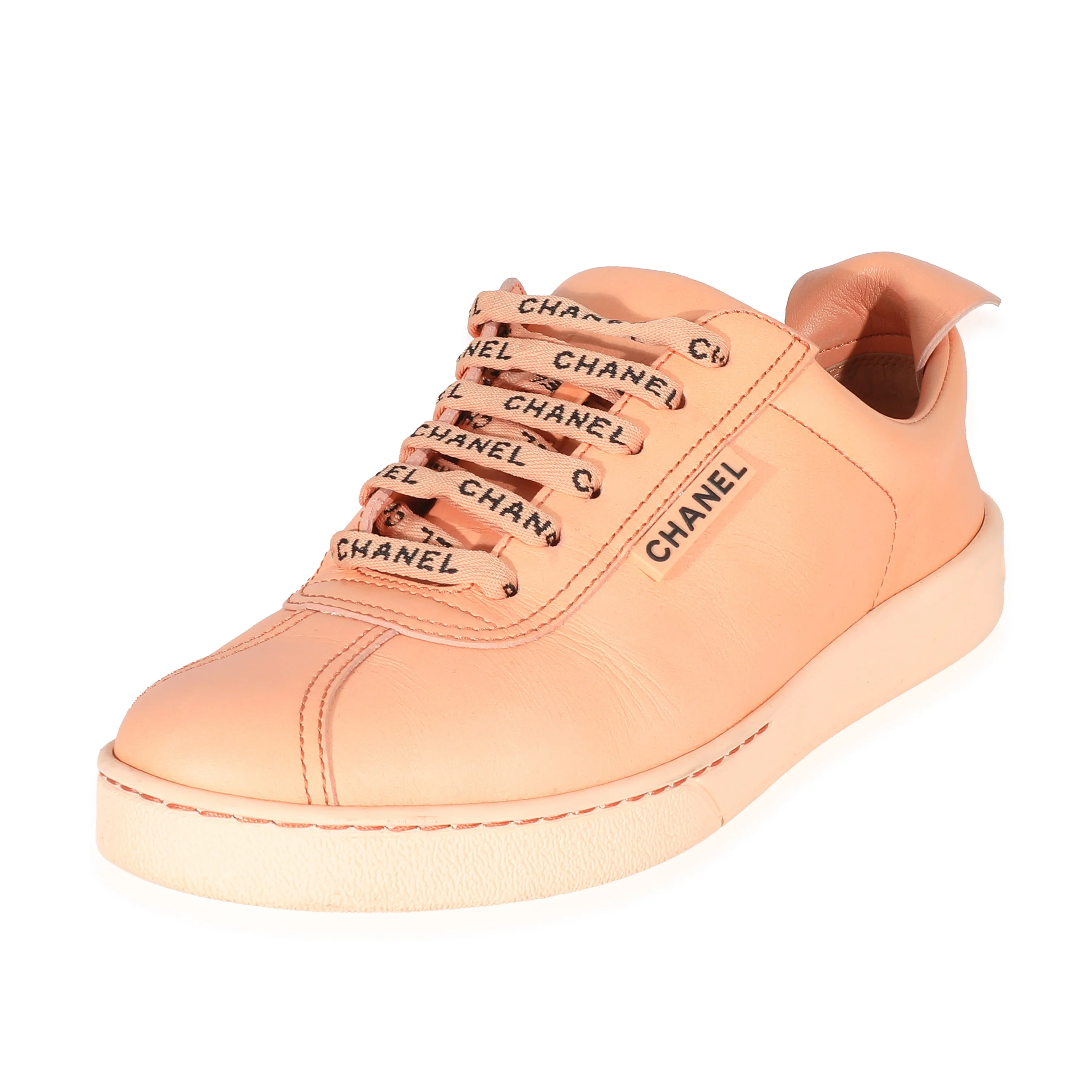 Peach Leather Weekender CC Logo Sneakers - Image 5