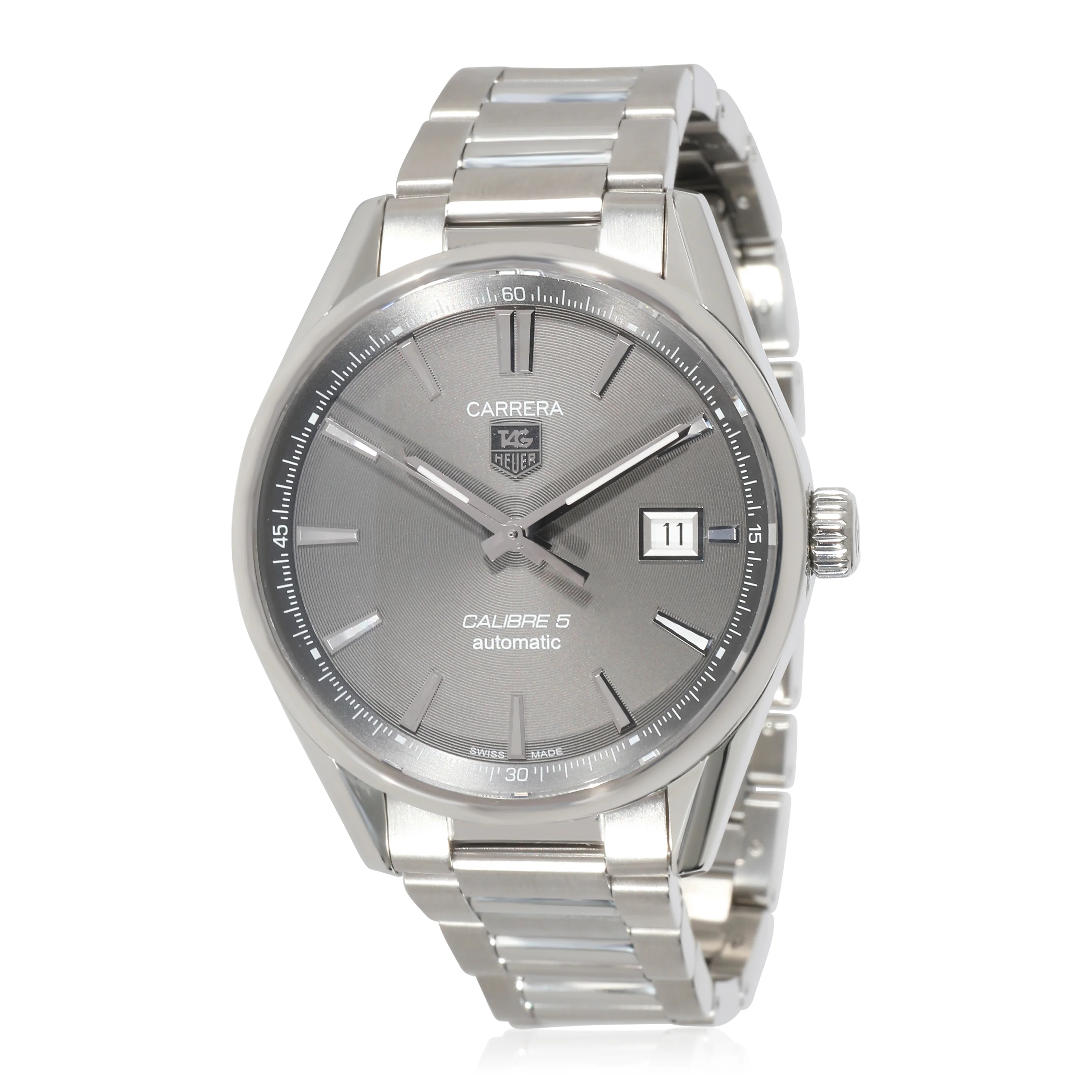 Tag Heuer Carrera Calibre 5 WAR211C.BA0782 Mens Watch in Stainless Steel