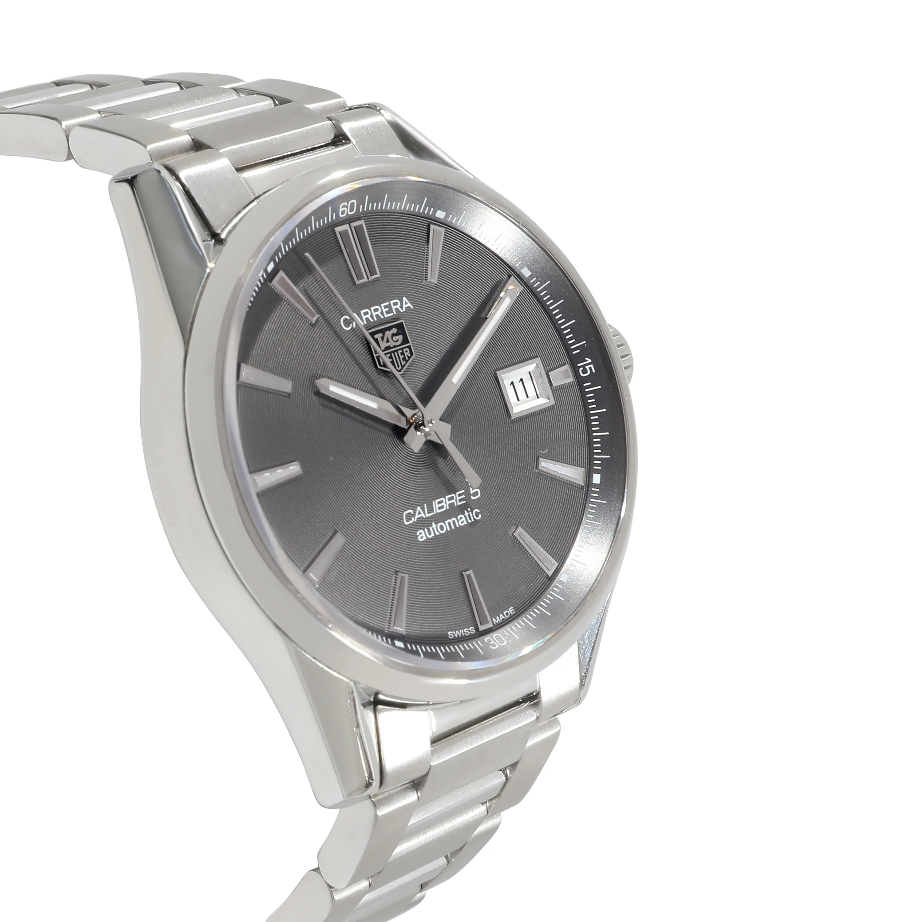 Tag Heuer Carrera Calibre 5 WAR211C.BA0782 Mens Watch in Stainless Steel - Image 2