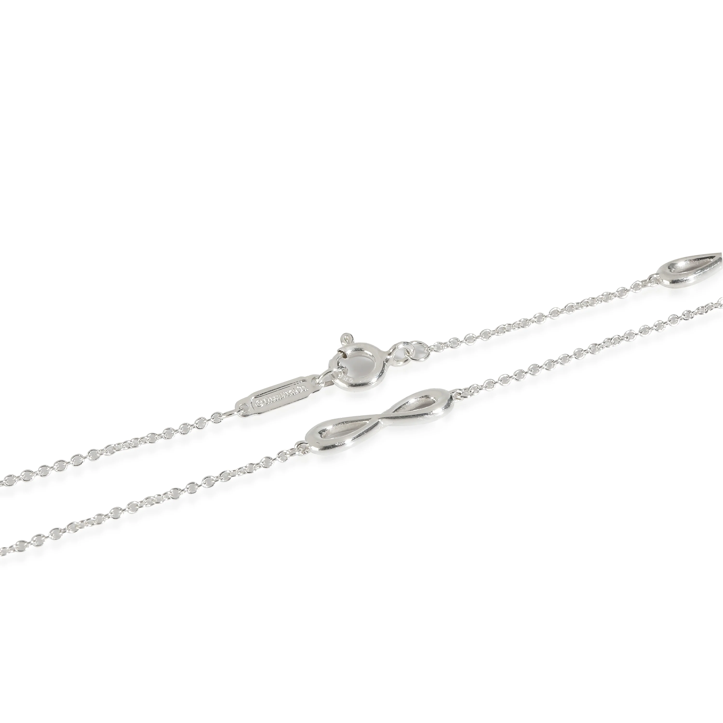 Infinity 6 Stations Necklace in Sterling Silver - Image 3