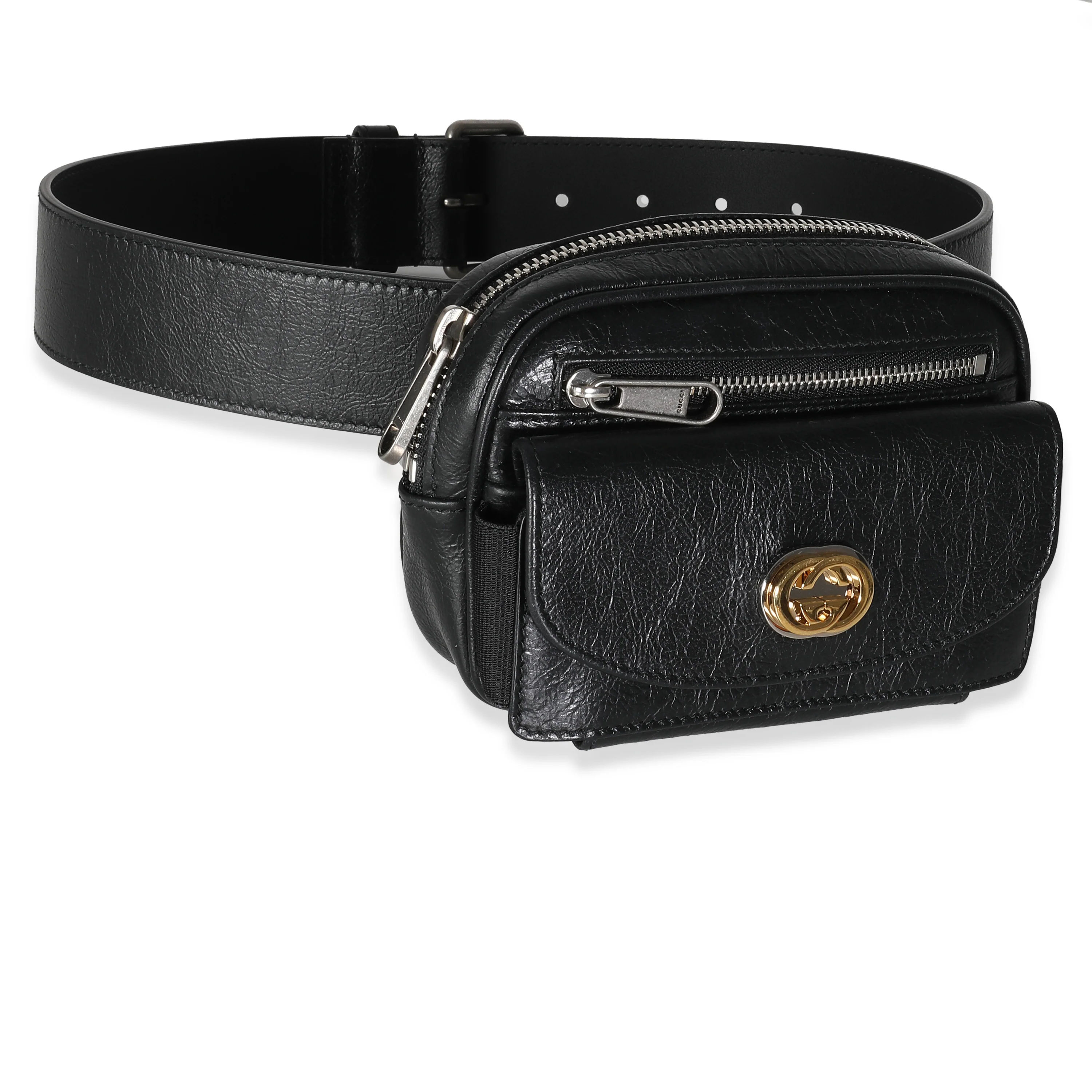 Black Cracked Calfskin Morpheus Belt Bag 70/28 - Image 3