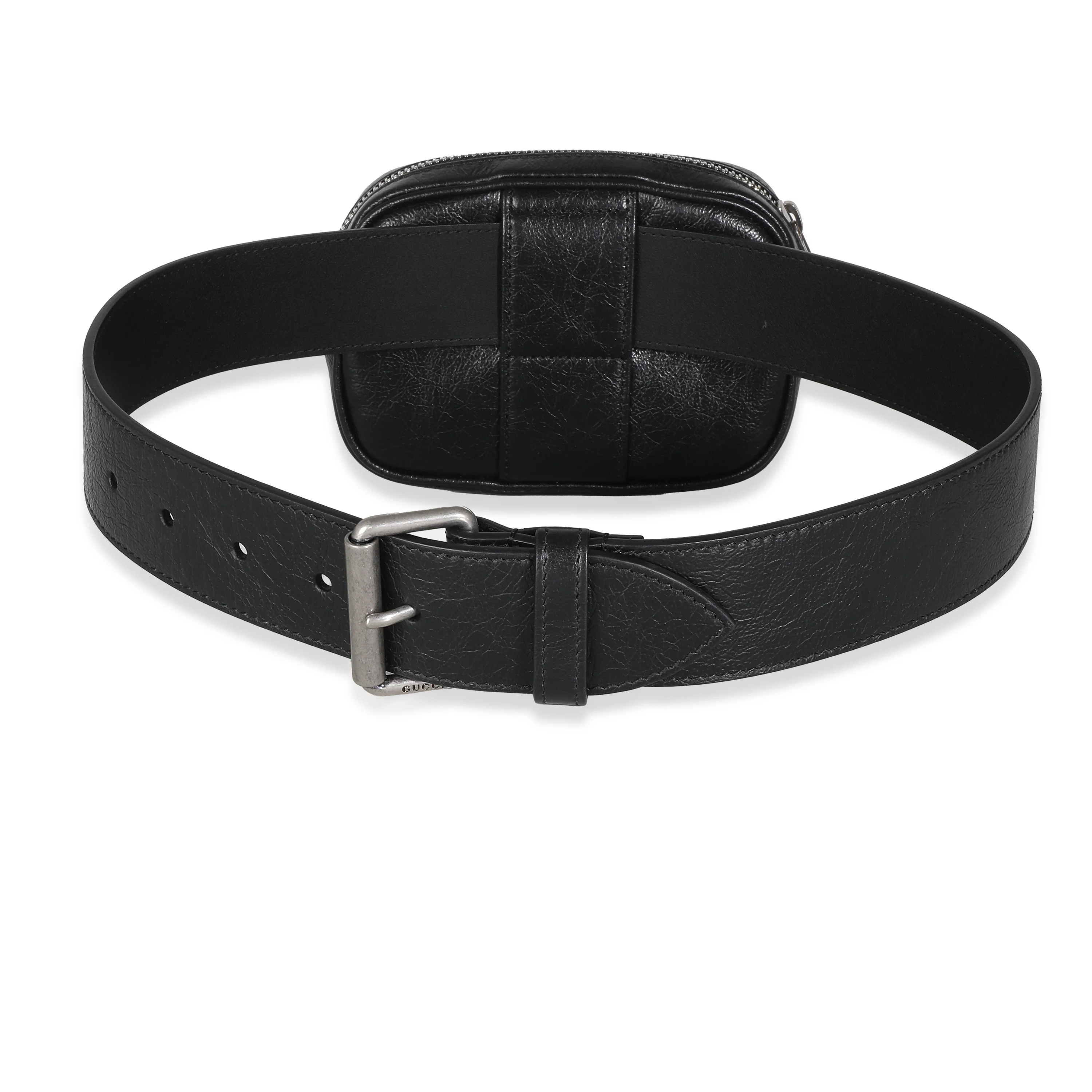 Black Cracked Calfskin Morpheus Belt Bag 70/28 - Image 4