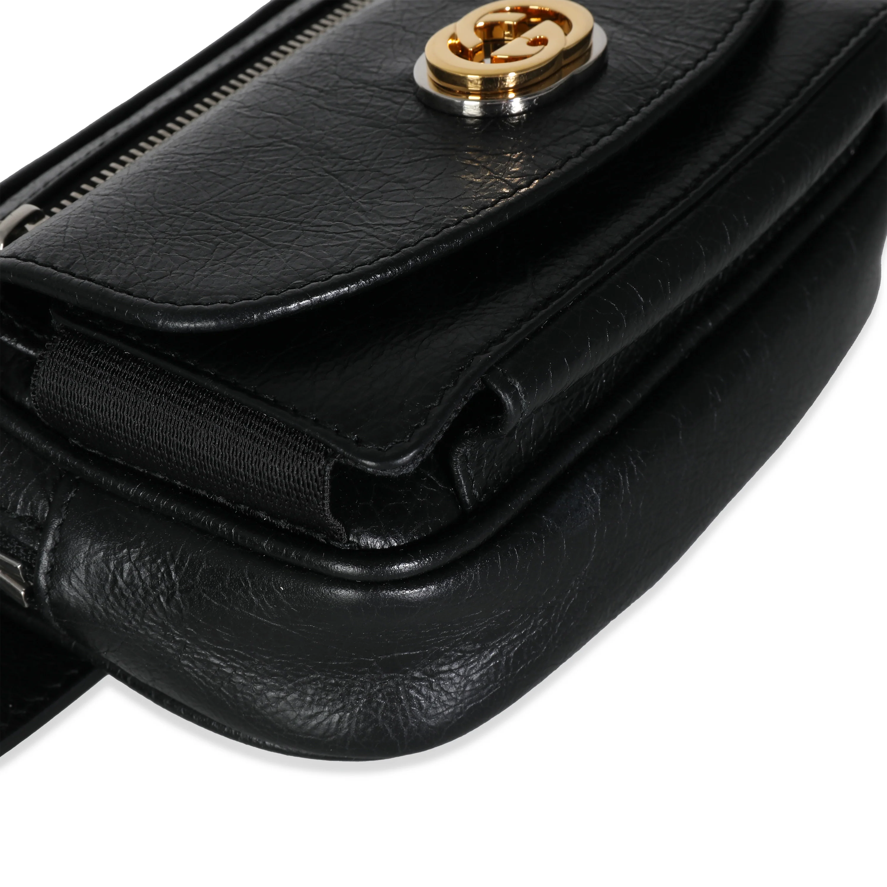 Black Cracked Calfskin Morpheus Belt Bag 70/28 - Image 8