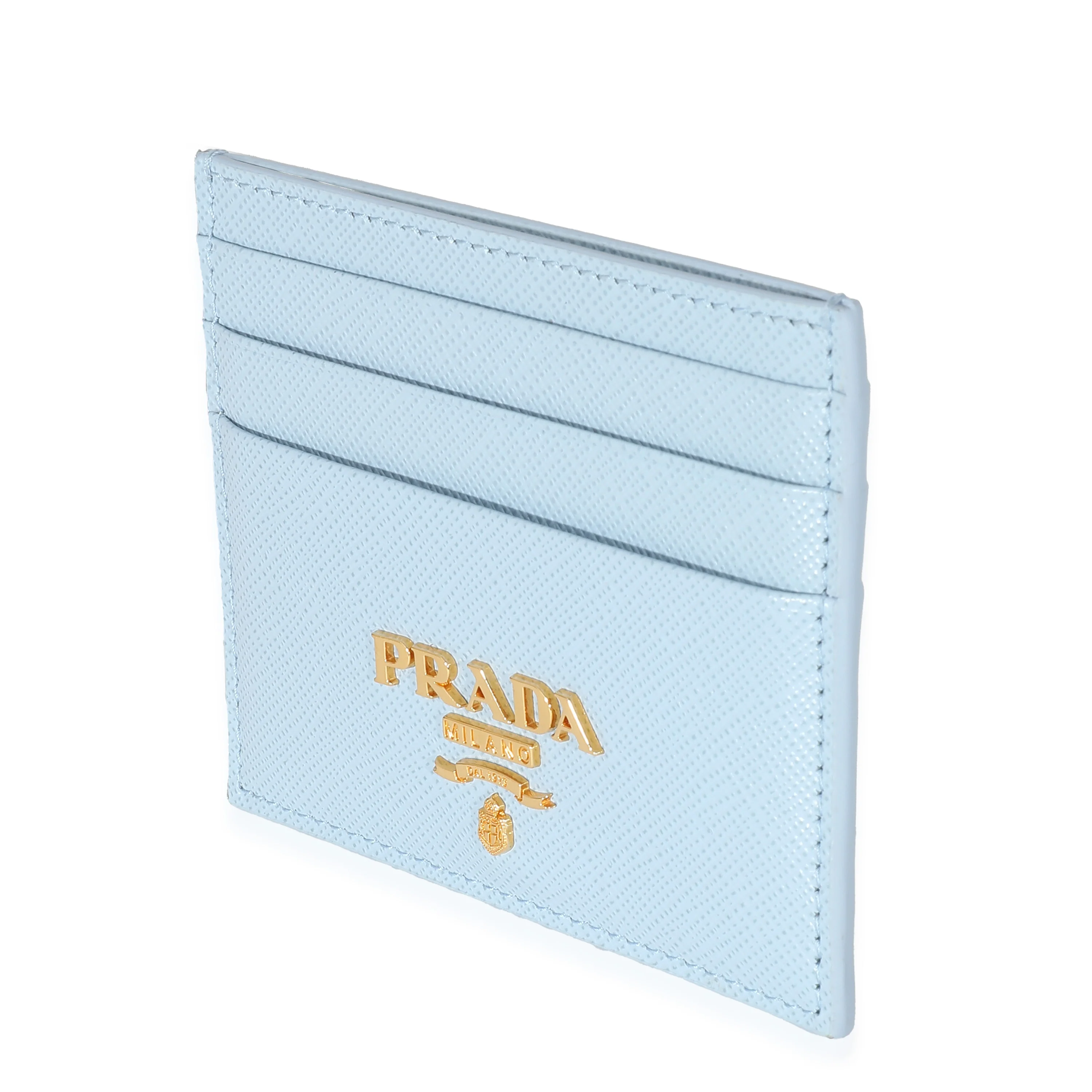 Prada Blue Saffiano Leather Card Holder - Image 4