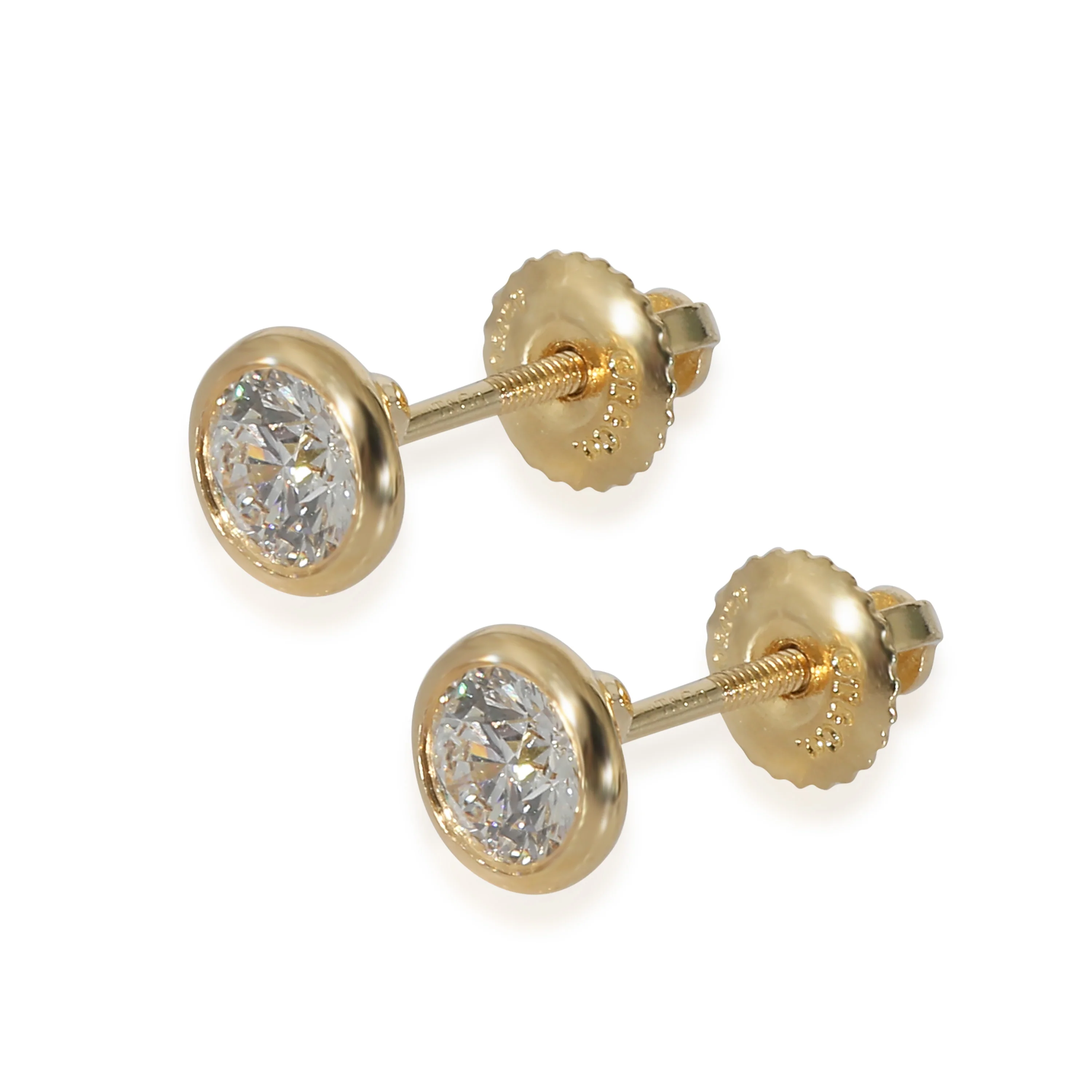 Tiffany & Co Diamonds by the Yard Stud Earring in 18K Yellow Gold H VVS1 0.71CTW - Image 2