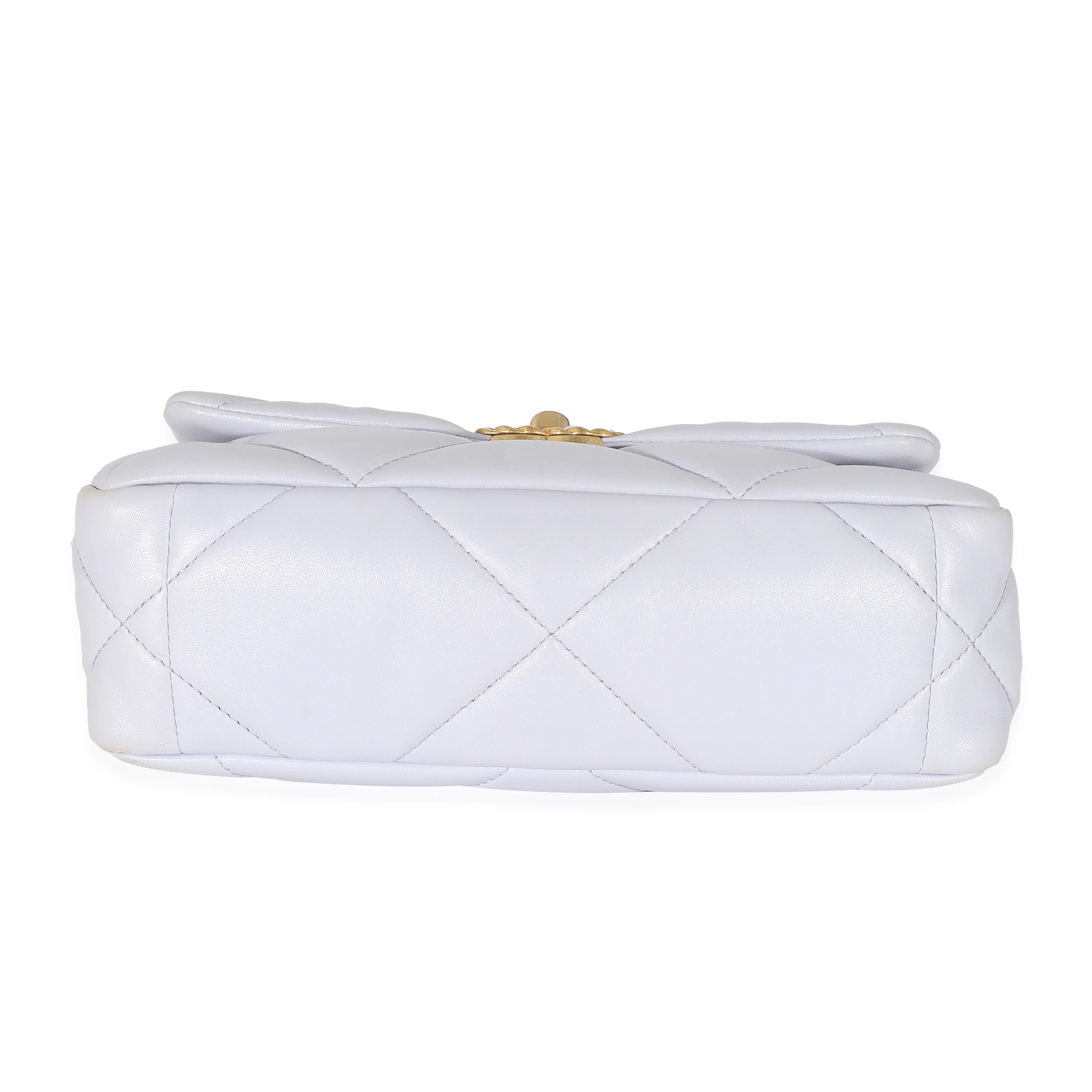Chanel 21k Light Purple Shiny Lambskin Small Chanel 19 Flap Bag - Image 5