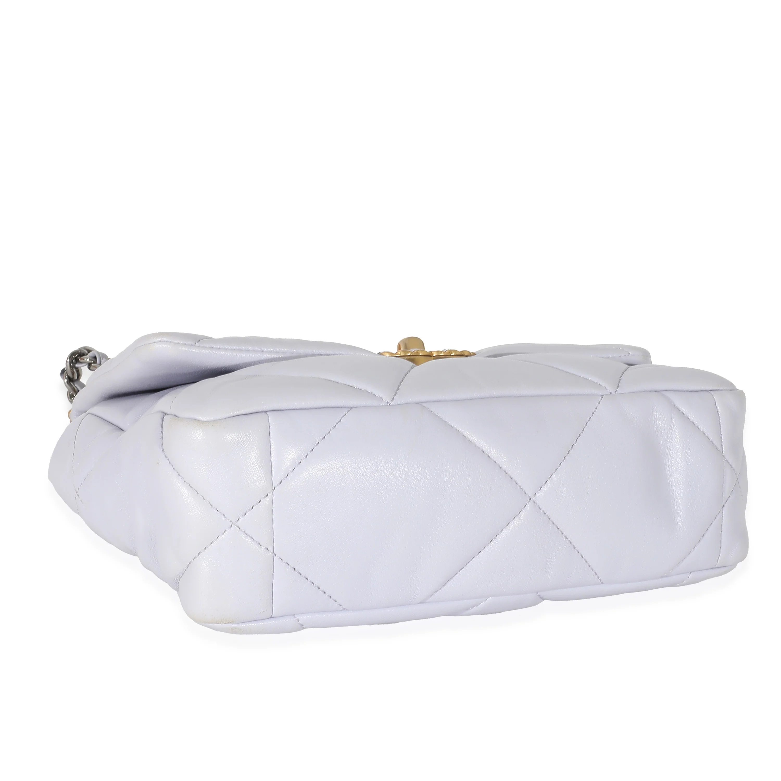 Chanel 21k Light Purple Shiny Lambskin Small Chanel 19 Flap Bag - Image 6