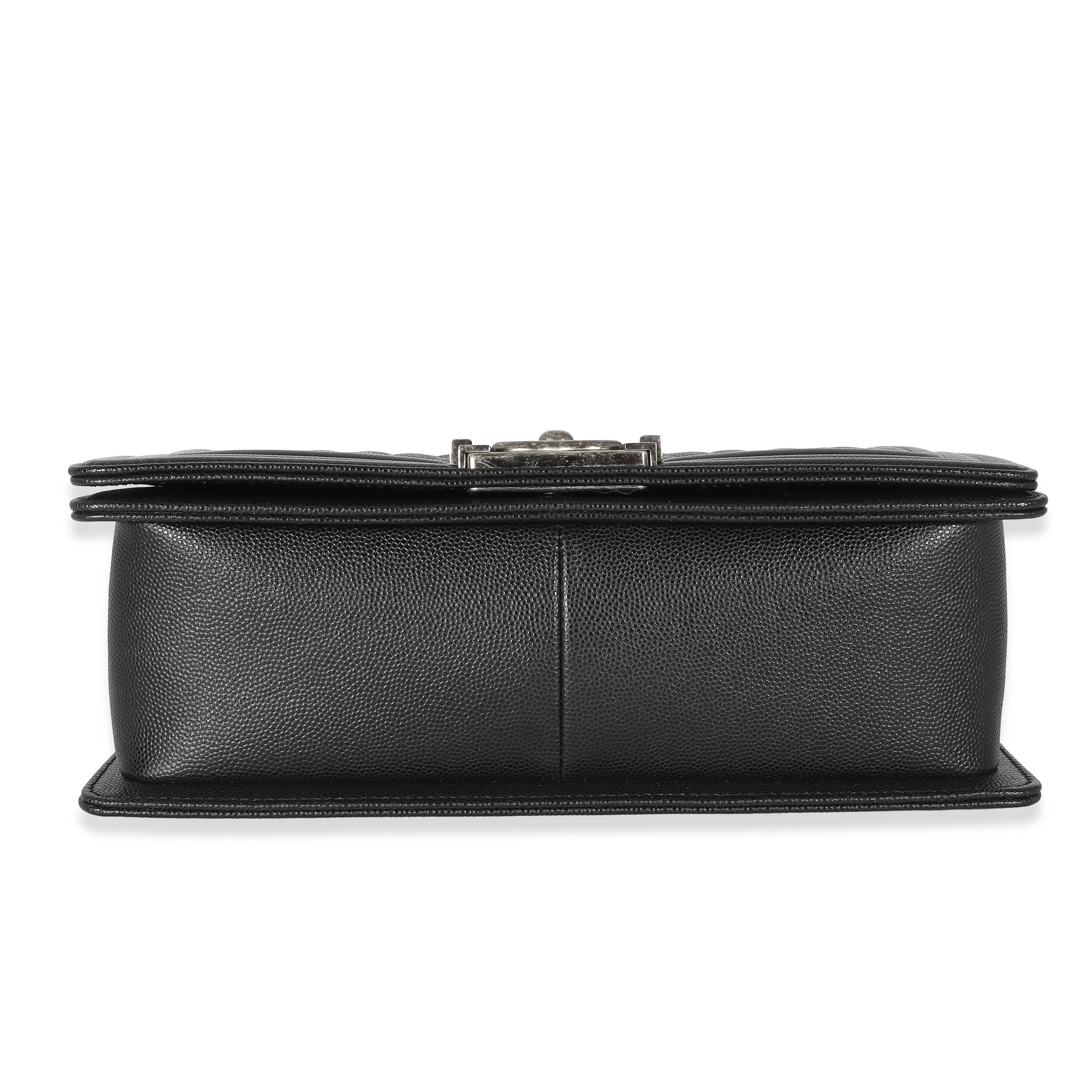 Chanel Black Quilted Caviar Medium Boy Bag - Image 5