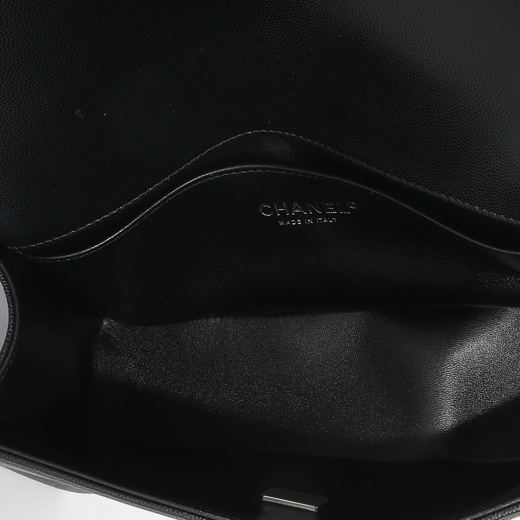 Chanel Black Quilted Caviar Medium Boy Bag - Image 8