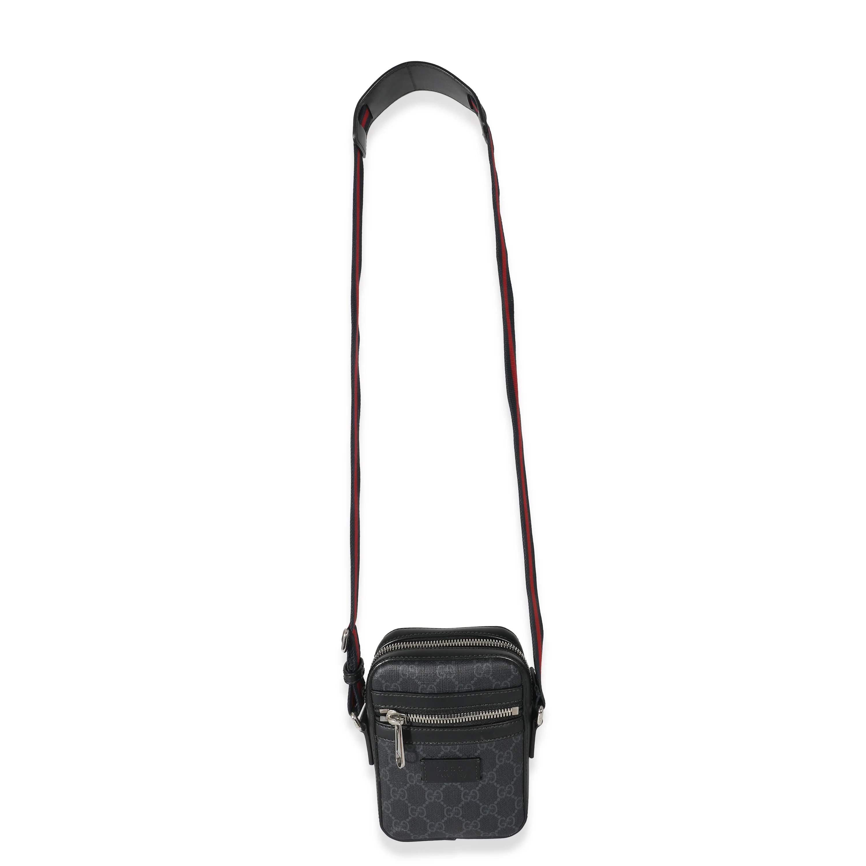 Gucci Black GG Supreme Canvas Messenger - Image 4
