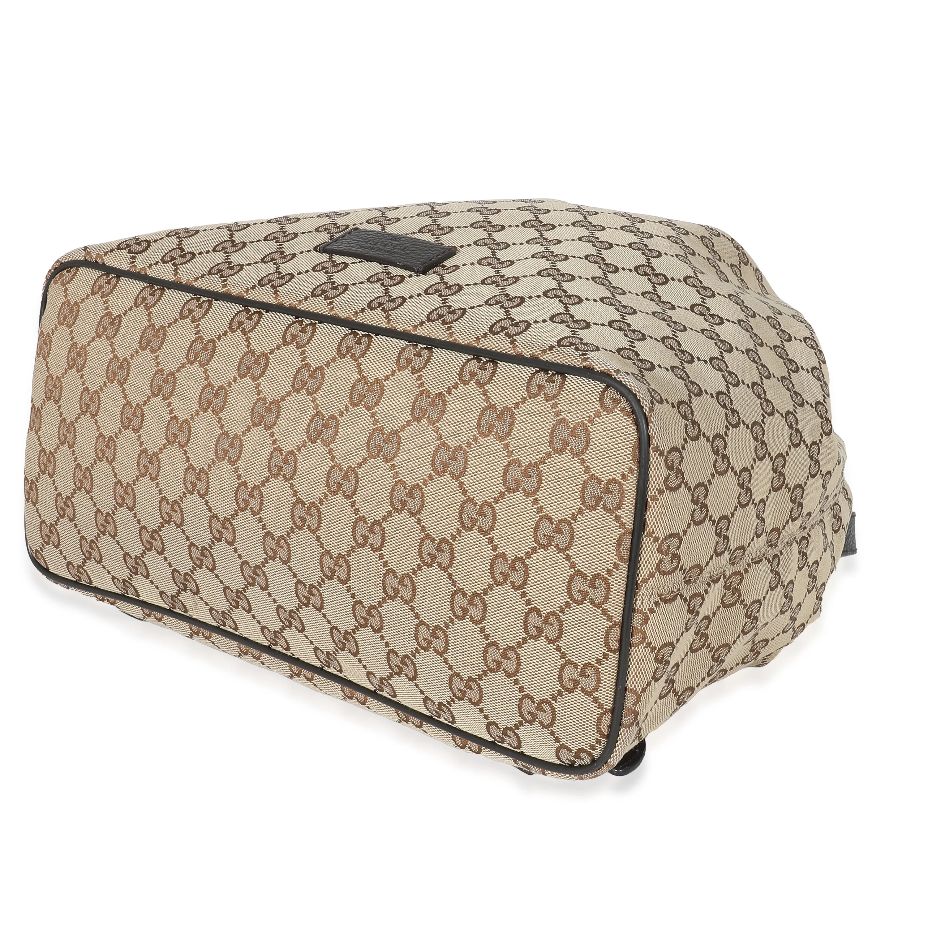 Gucci Beige GG Canvas Drawstring Backpack - Image 5