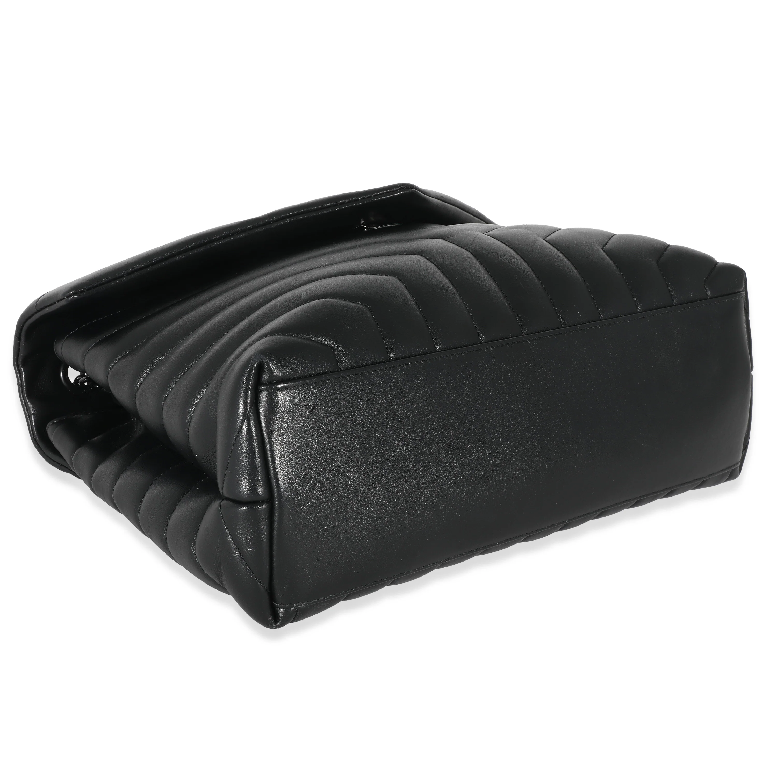 Saint Laurent Black Leather Medium Loulou Bag - Image 6
