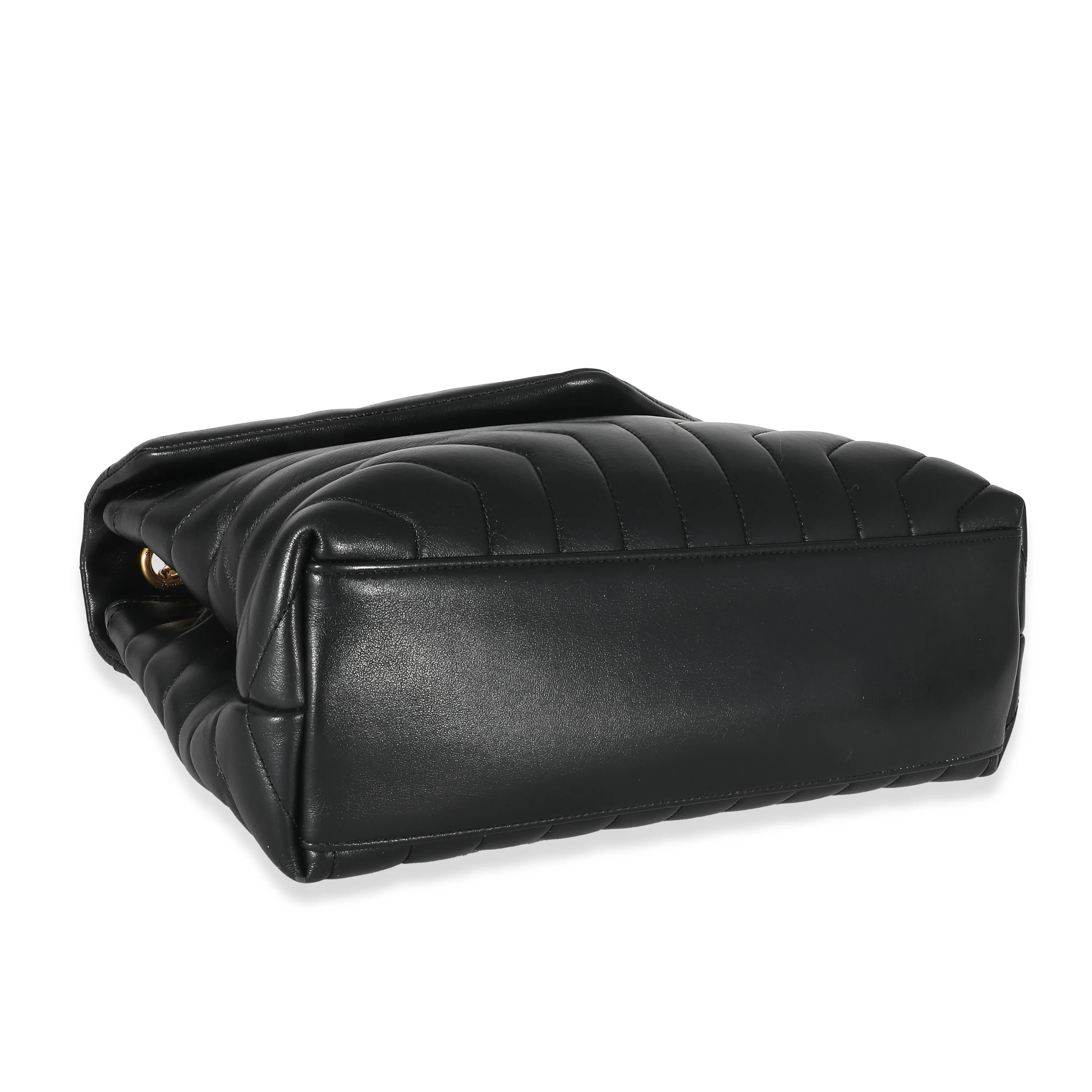 Saint Laurent Black Leather Medium Loulou Bag - Image 6
