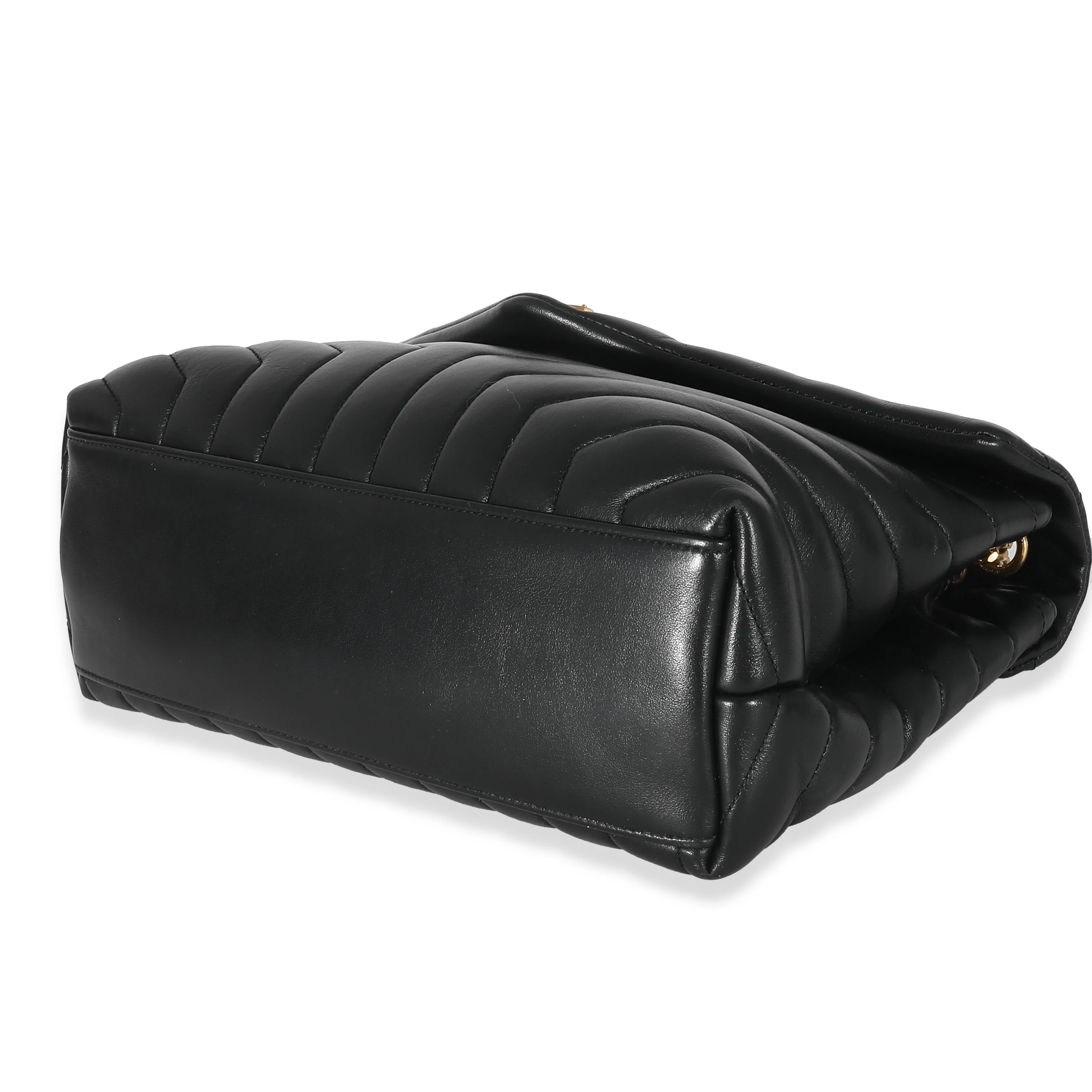 Saint Laurent Black Leather Medium Loulou Bag - Image 7