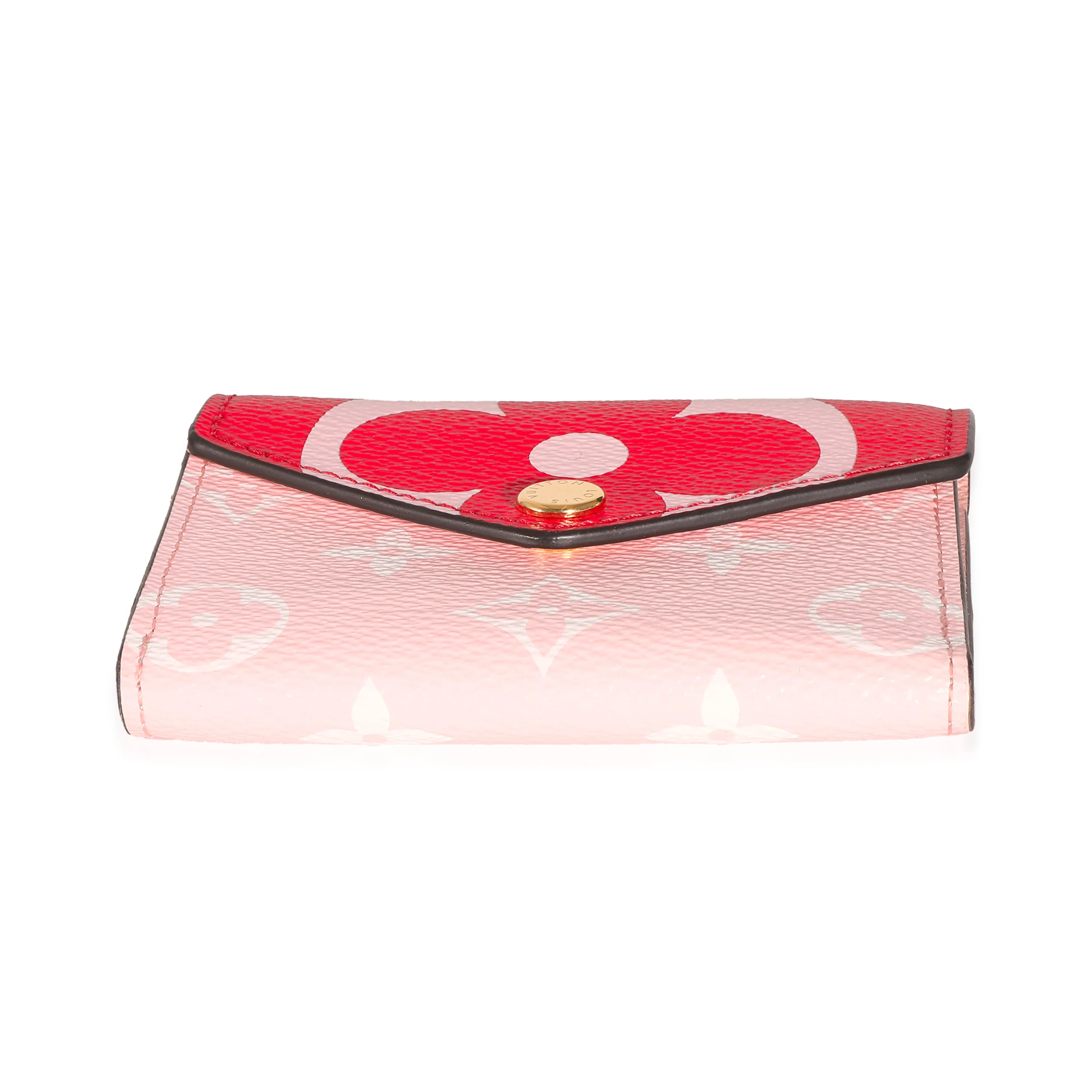 Rouge Rose Monogram Giant Canvas Zoé Wallet - Image 4