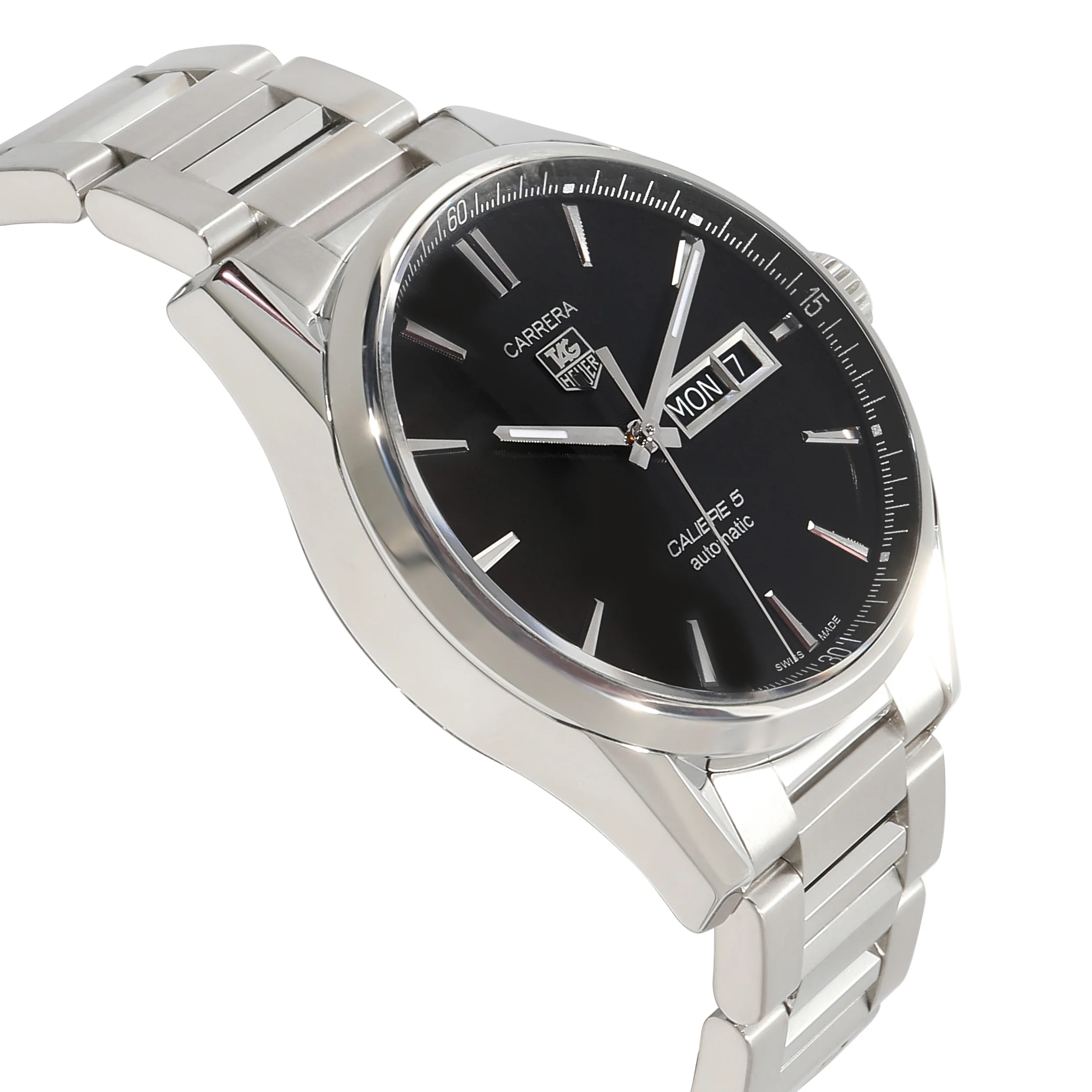 Tag Heuer Carrera Calibre 5 WAR201A.BA0723 Mens Watch in Stainless Steel - Image 2