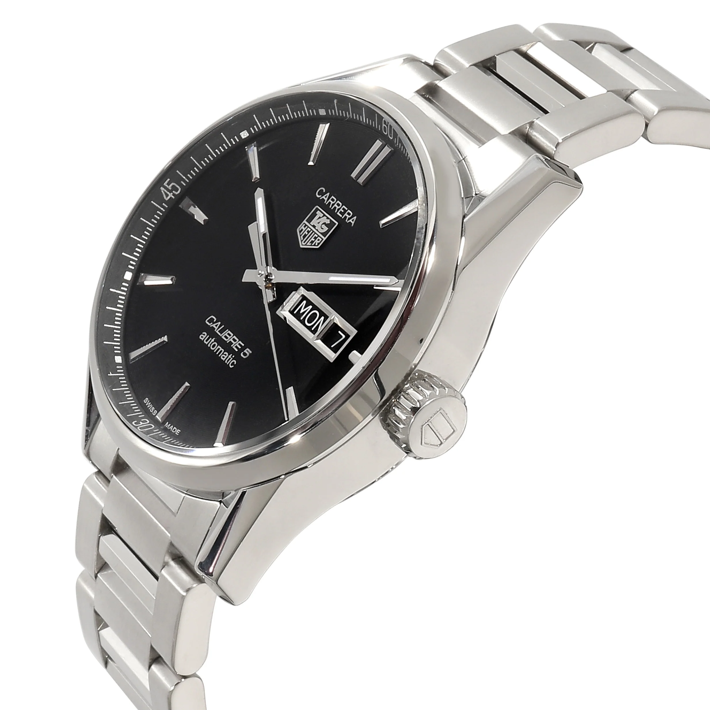 Tag Heuer Carrera Calibre 5 WAR201A.BA0723 Mens Watch in Stainless Steel - Image 3