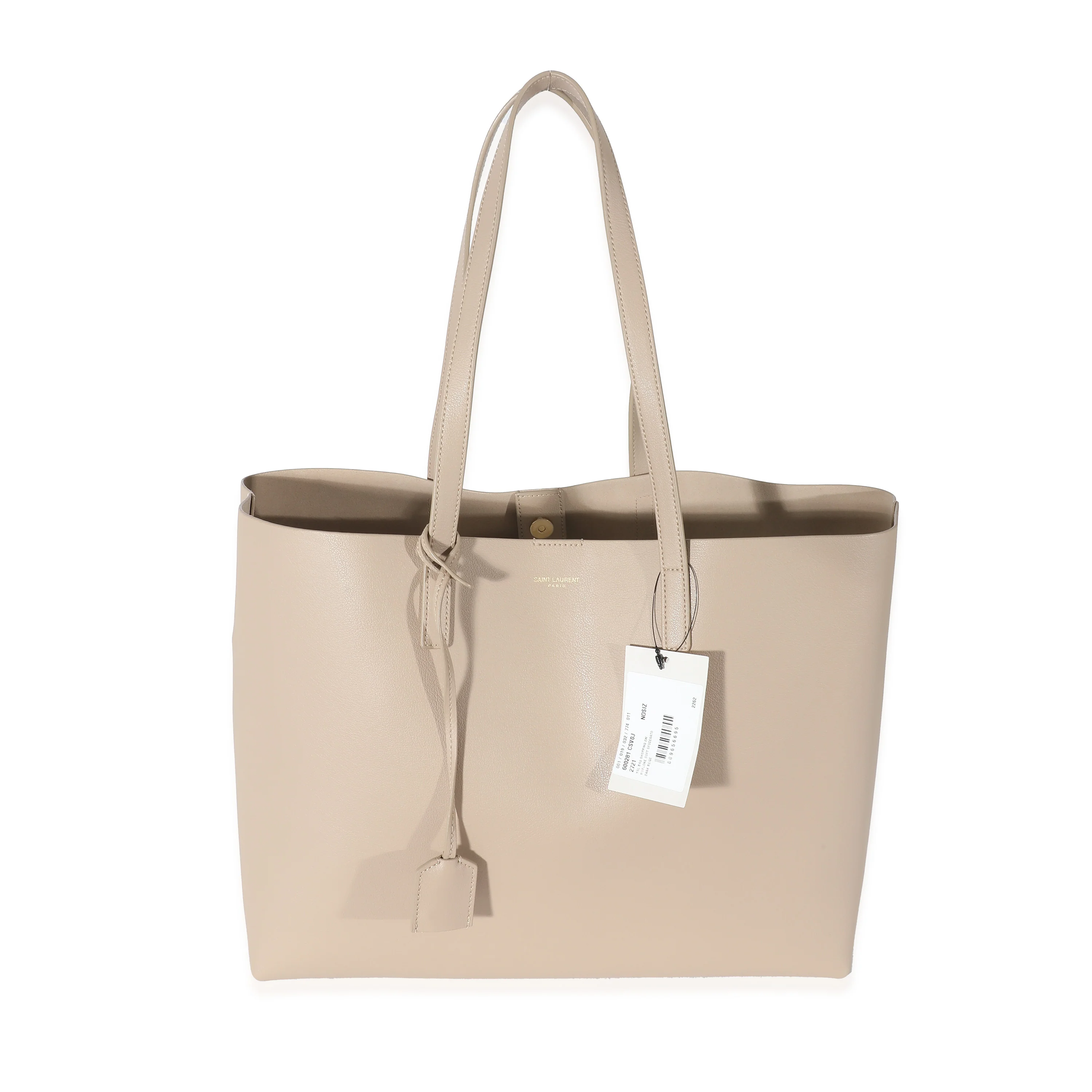 Saint Laurent Dark Beige Supple Leather East West Shopping Tote - Image 2