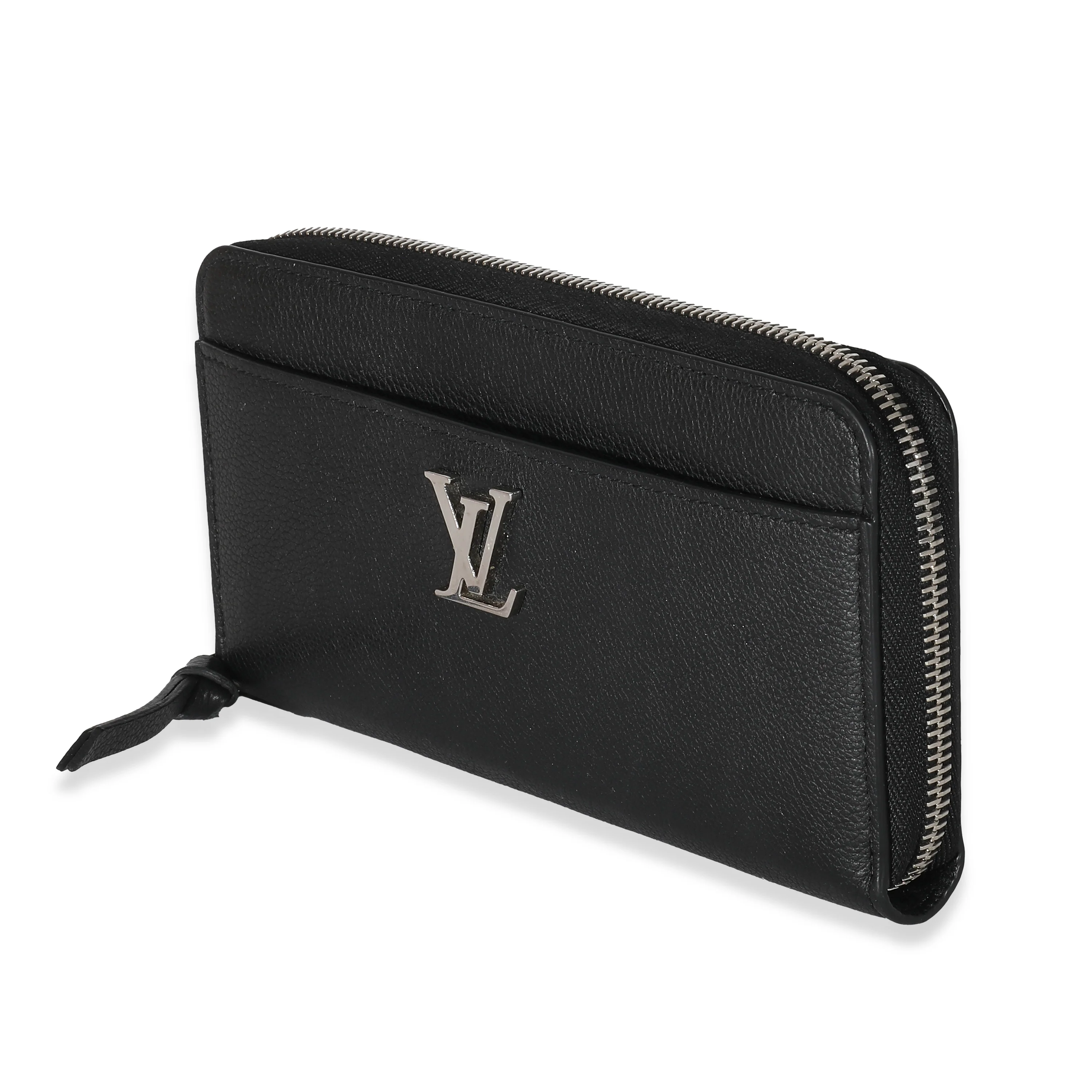Louis Vuitton Black Supple Calf Leather Lockme Zippy Wallet - Image 2