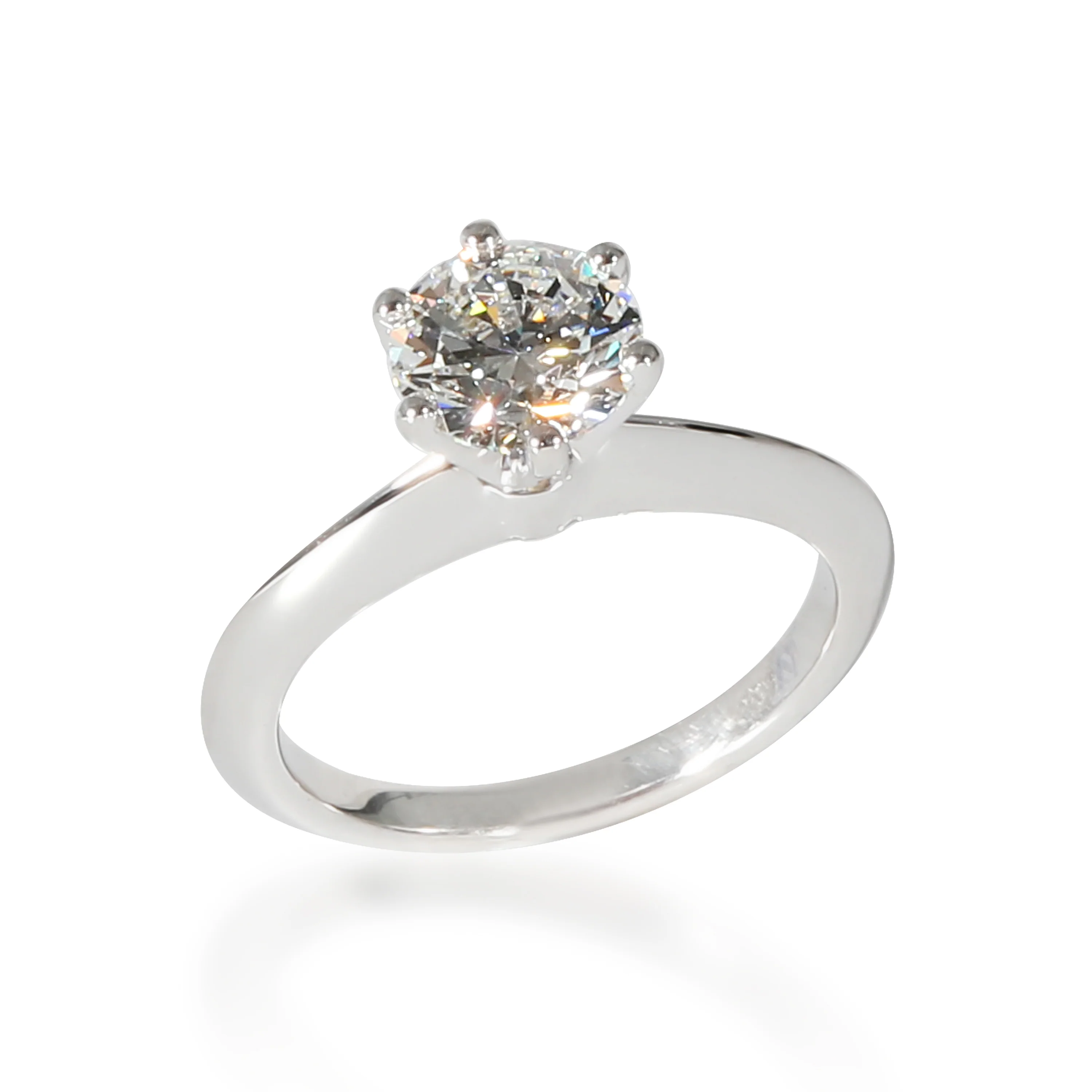 Tiffany & Co. Solitaire Diamond Engagement Ring in Platinum F VVS2 1.01 CTW - Image 6